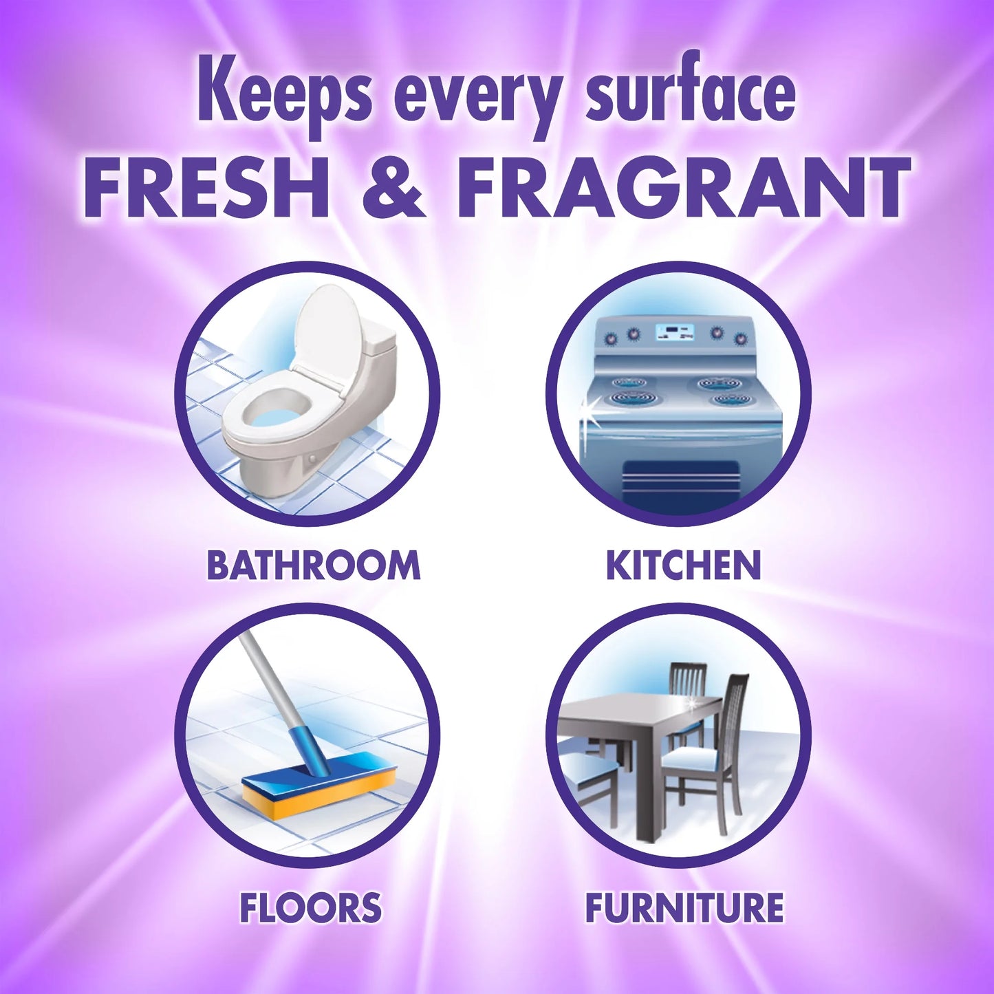 Multi Surface All Purpose Floor Cleaner, Lavender Scent, 128 Fl Oz