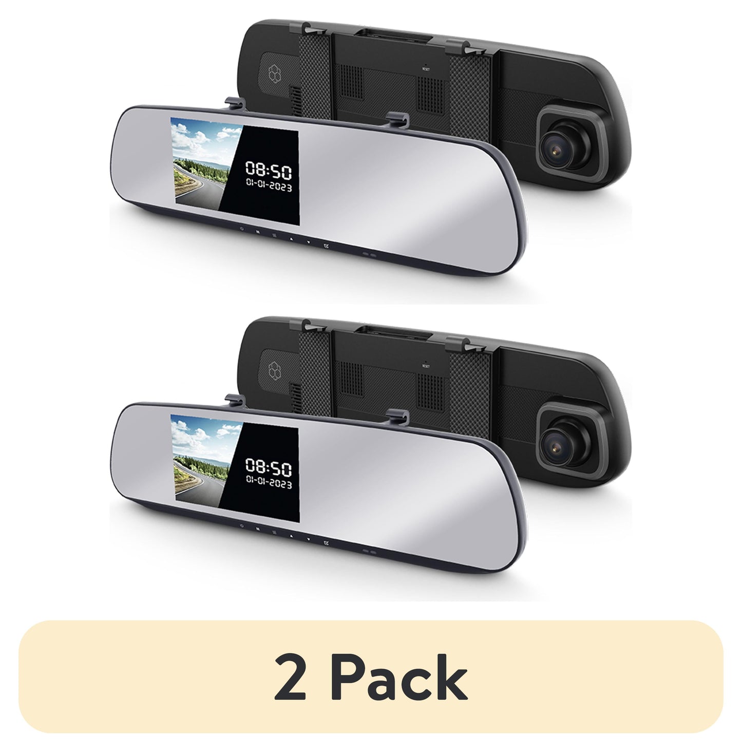 Roadcam Mirror 1080P Mirror Mount Dash Cam, Universal Compatibility with Smart G-Sensor, 4.7" Monitor, Adjustable Lens, Wide Angle View, BT533147