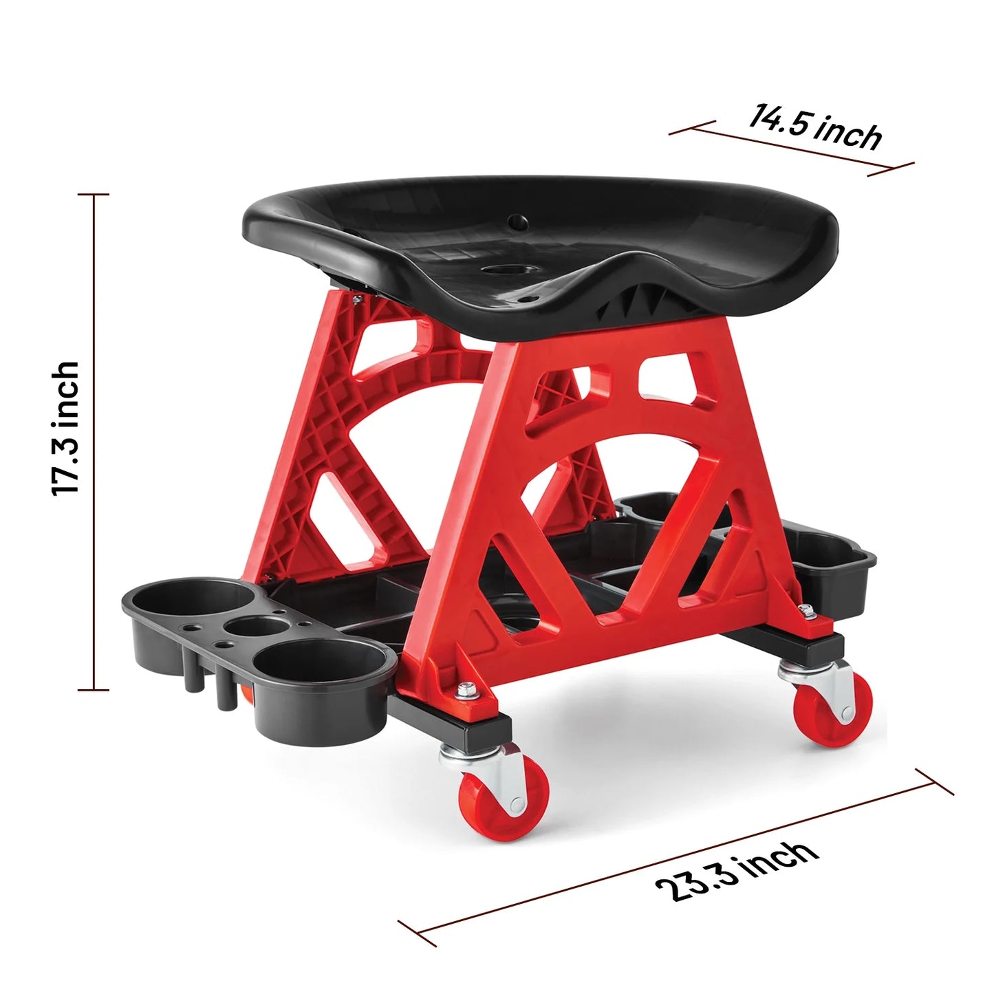 Heavy Duty Red and Black Detailing Seat 1 Set Pack