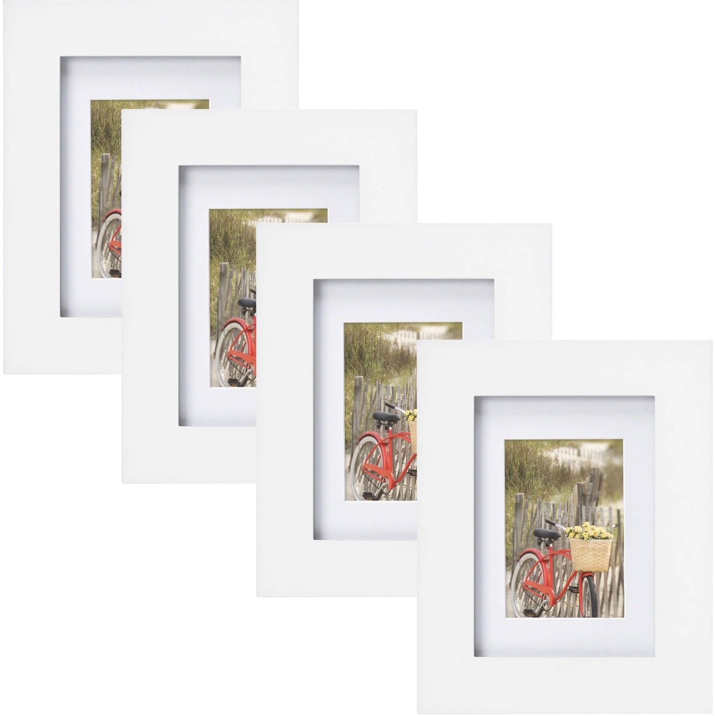 Museum 8X10 Matted to 5X7 Flat Wide Gallery Picture Frame, Mahogany, Set of 2