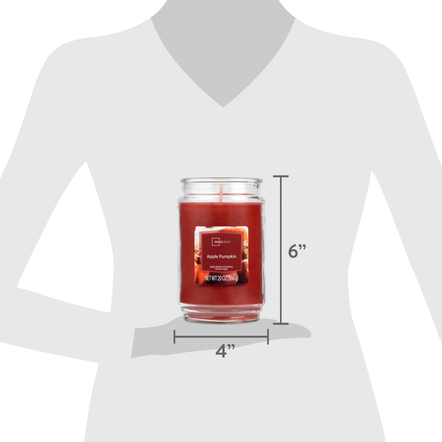 Apple Pumpkin Scented Single Wick Candle, 20 Oz.