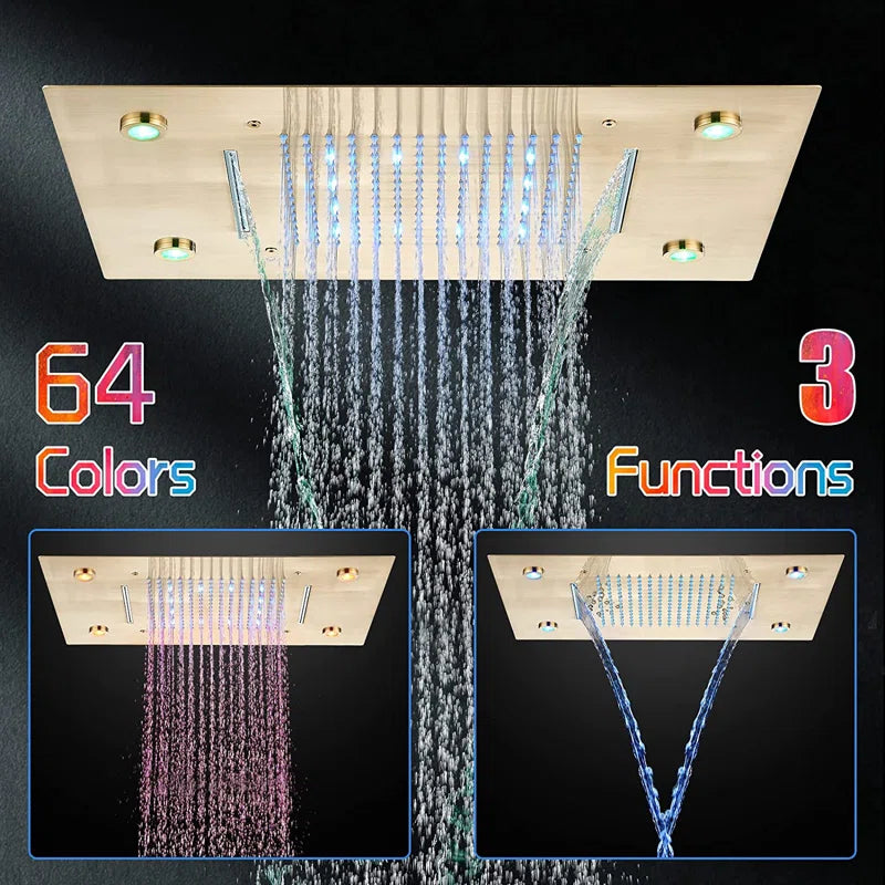 Rain Fixed Shower Head 2.5 GPM GPM with Self-Cleaning