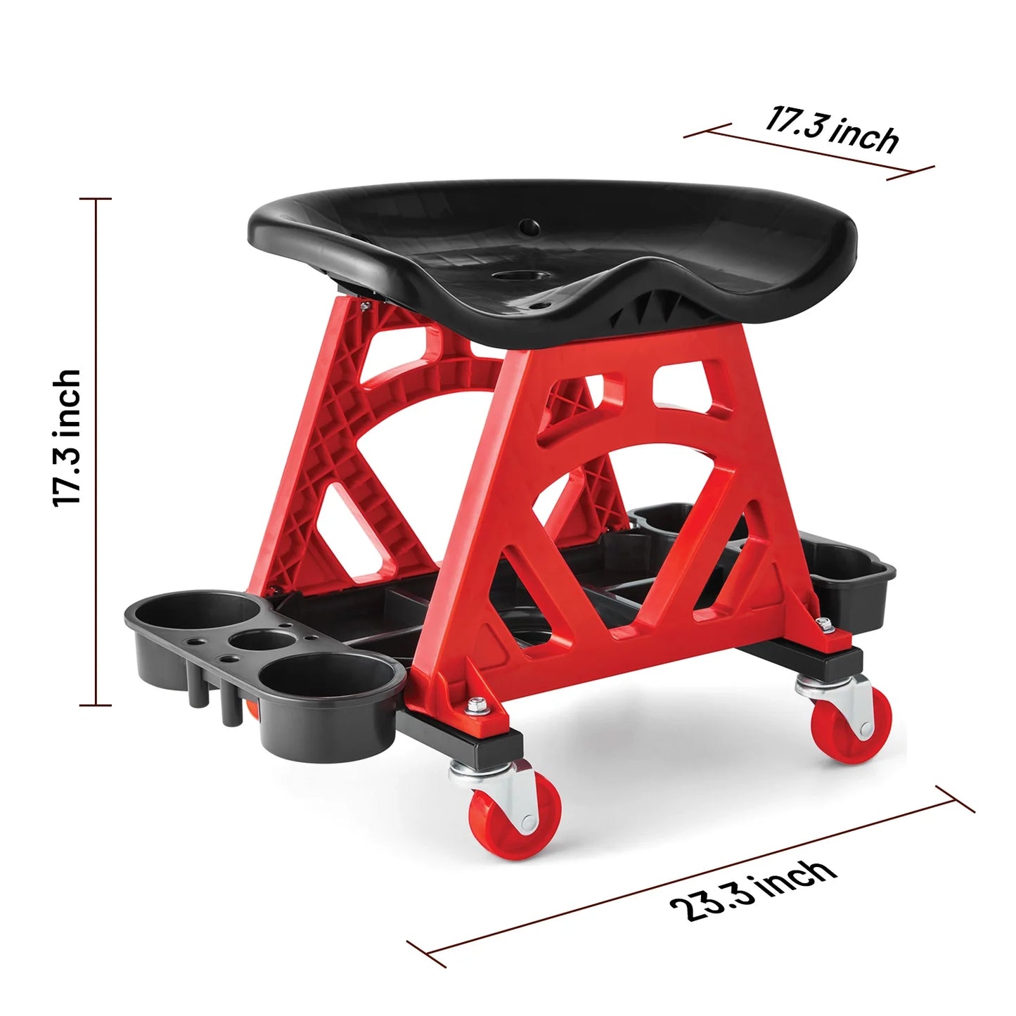 Heavy Duty Red and Black Detailing Seat 1 Set Pack