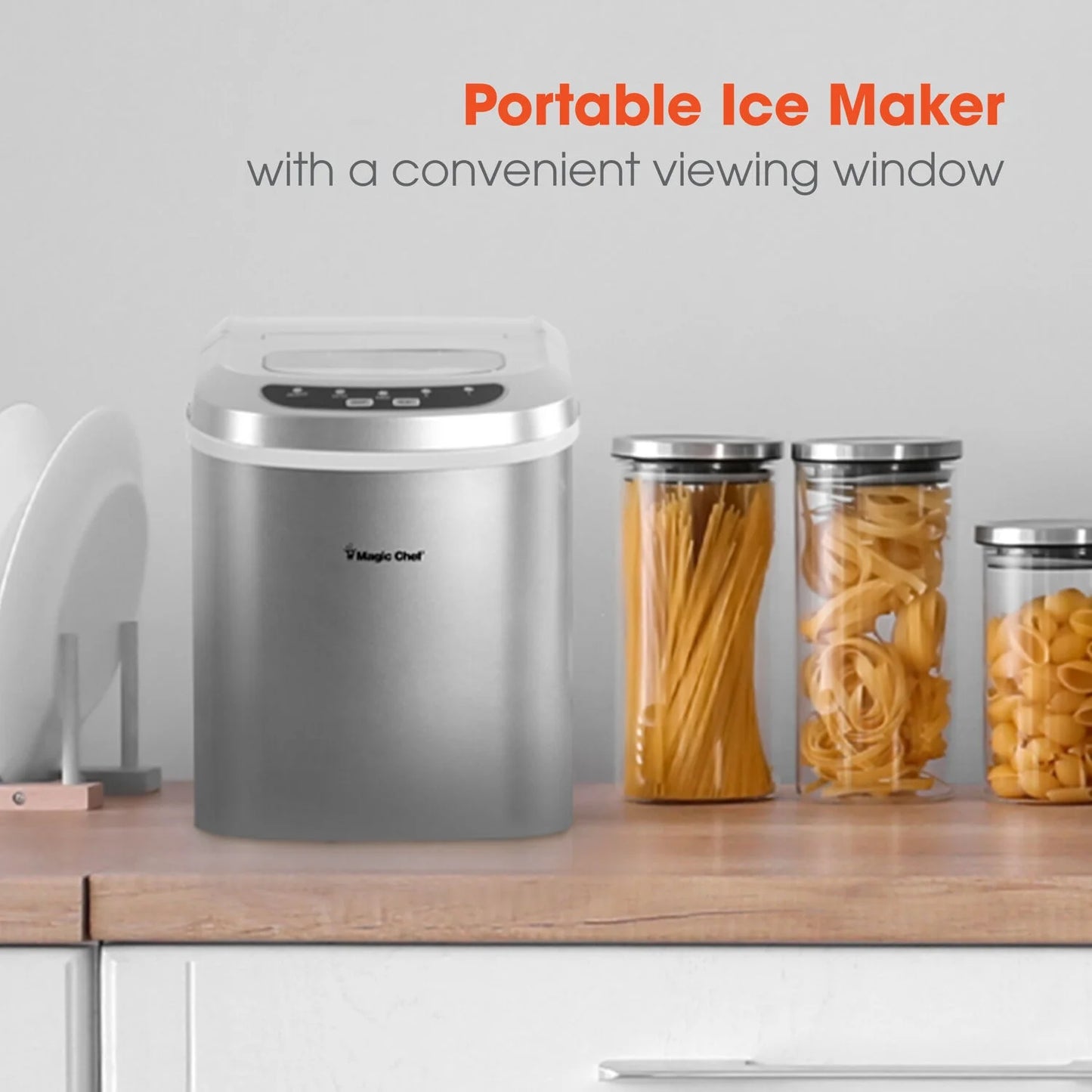 Brand - New Model MCIM22SV 27 Lb. Capacity Portable Ice Maker (Silver) Bullet Ice Cubes