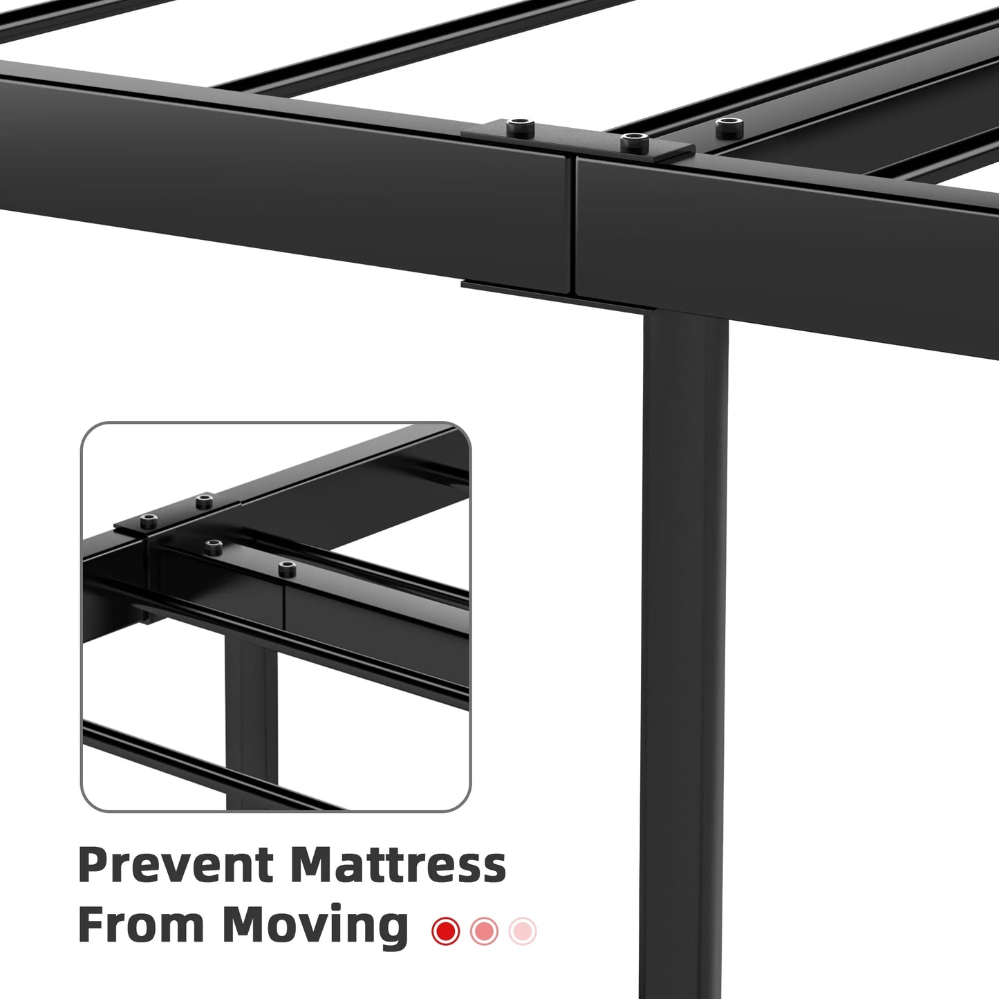 Easy Assembly Metal Bed Frame Twin Platform Bed Frame with Headboard Footboard No Box Spring for Kids Adult