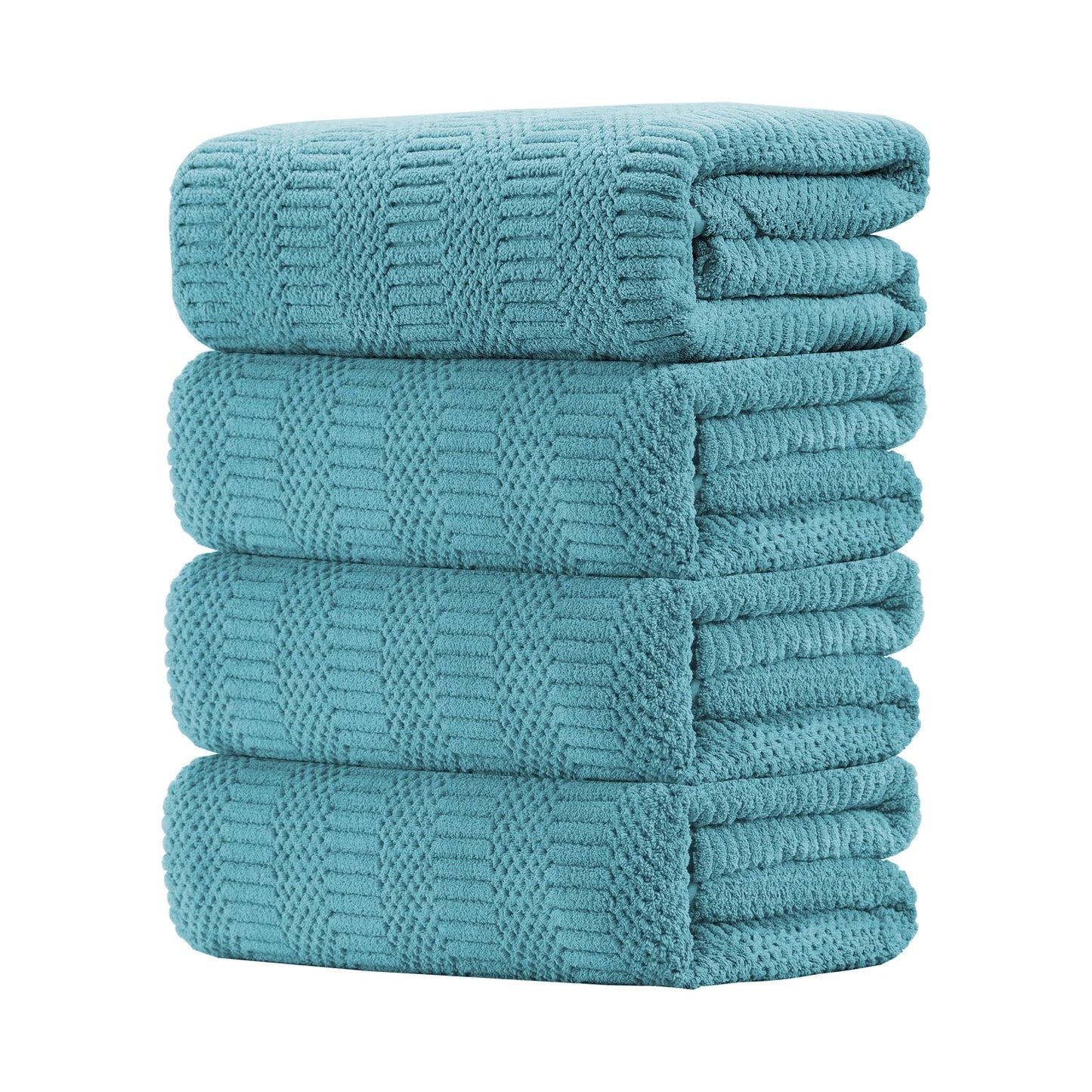 Bathroom Towel Set Dark Gray 4-Piece 700GSM Ultra Microfiber Bath Towel Set for Adult, Child and Senior