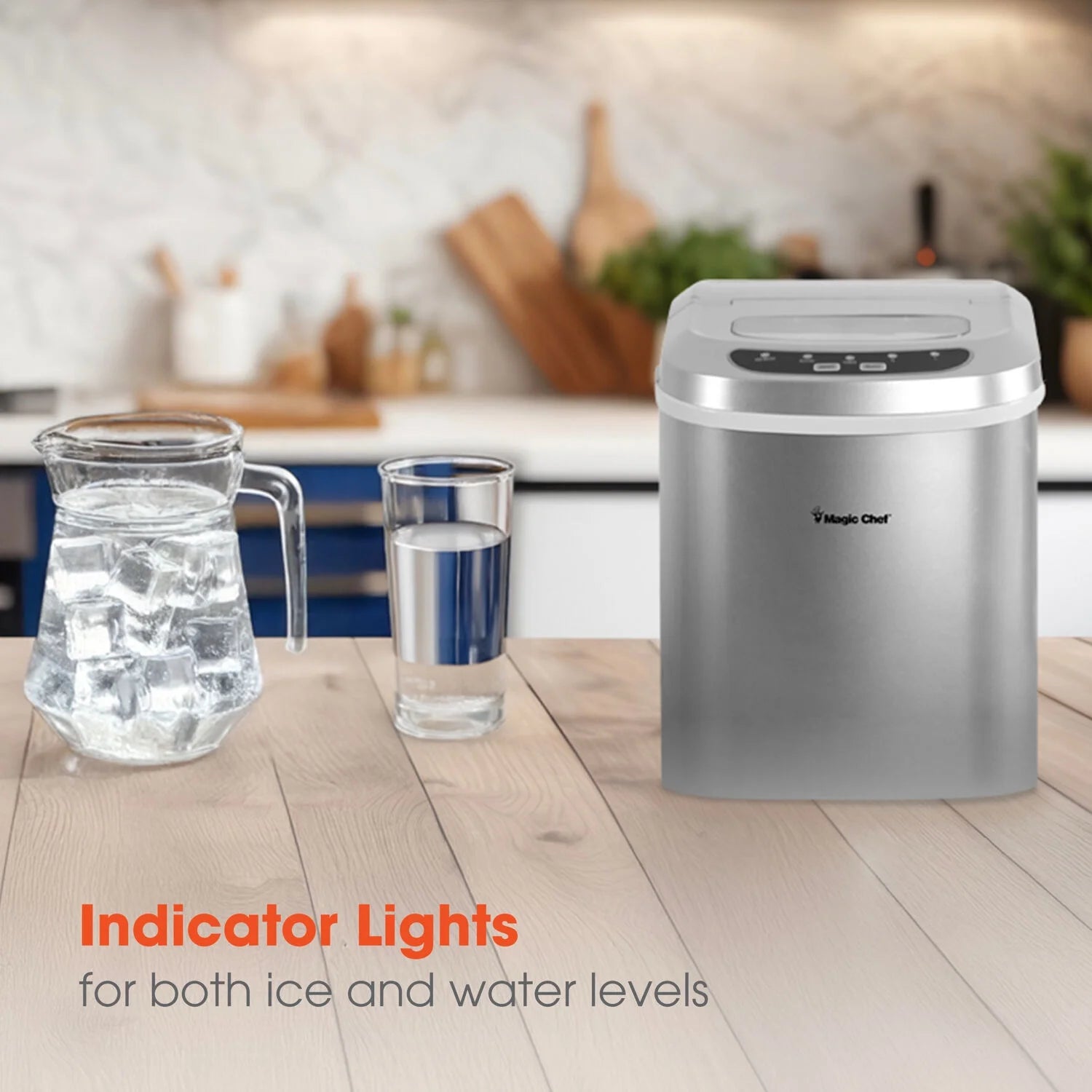Brand - New Model MCIM22SV 27 Lb. Capacity Portable Ice Maker (Silver) Bullet Ice Cubes
