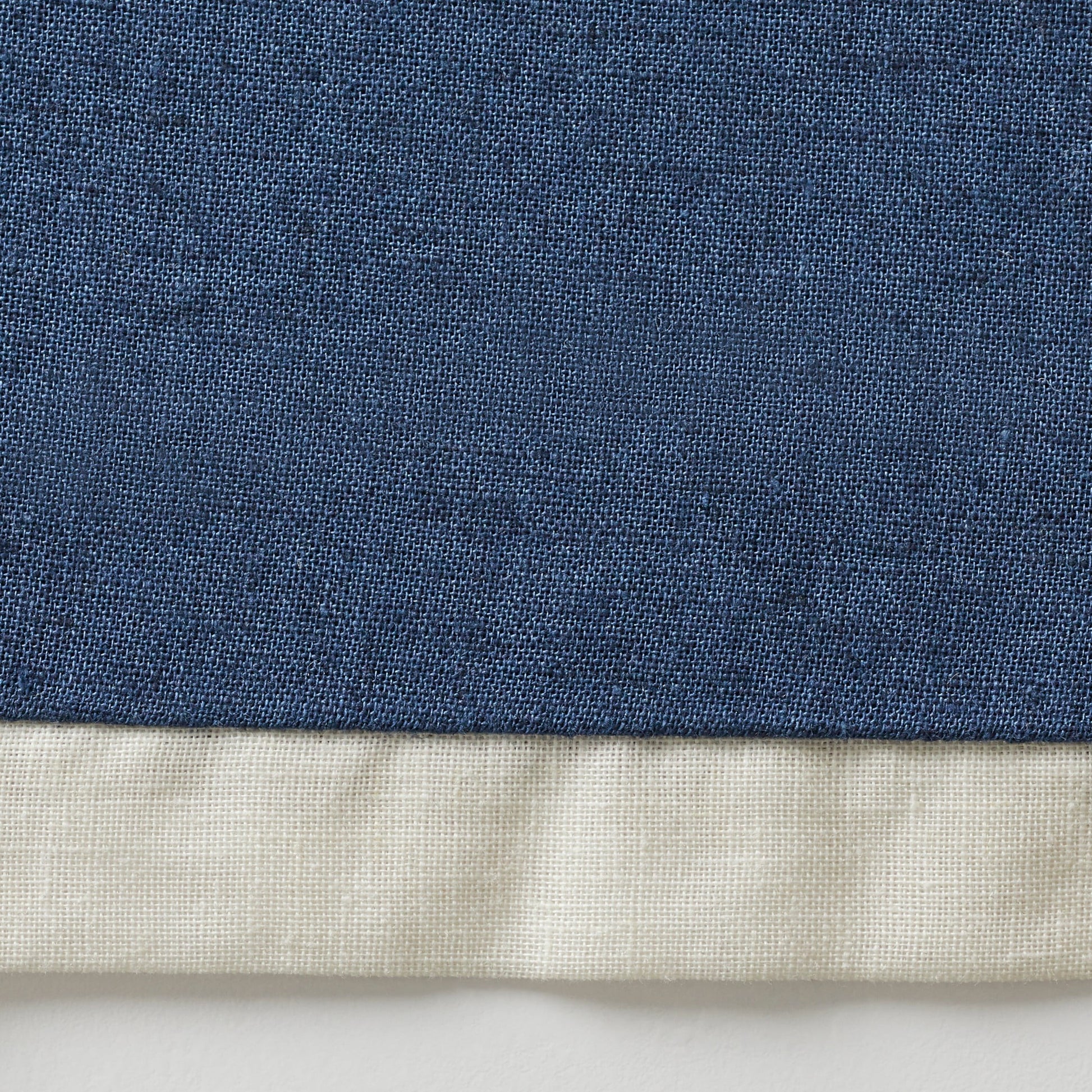 3-Piece Navy Linen Duvet Cover Set, Full/Queen