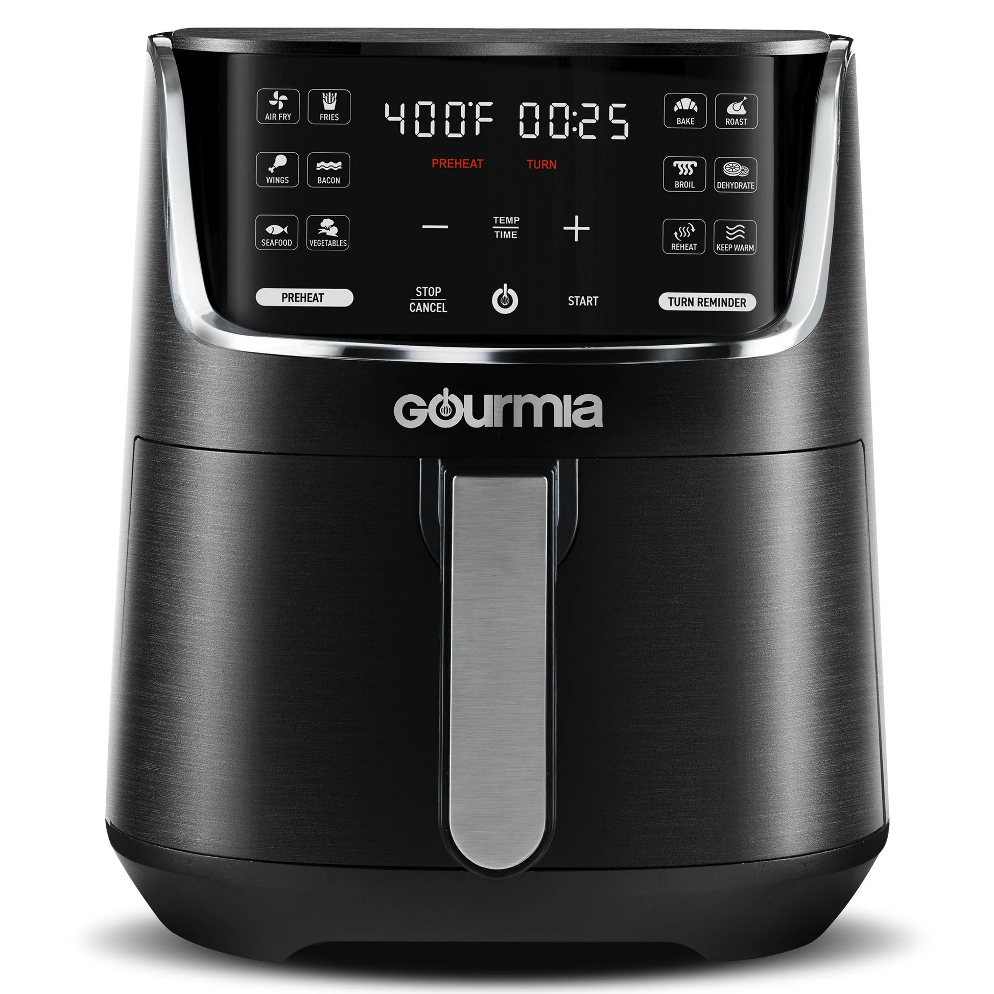 New  1300W 4-Quart Digital Air Fryer, 12 One-Touch Presets, Black