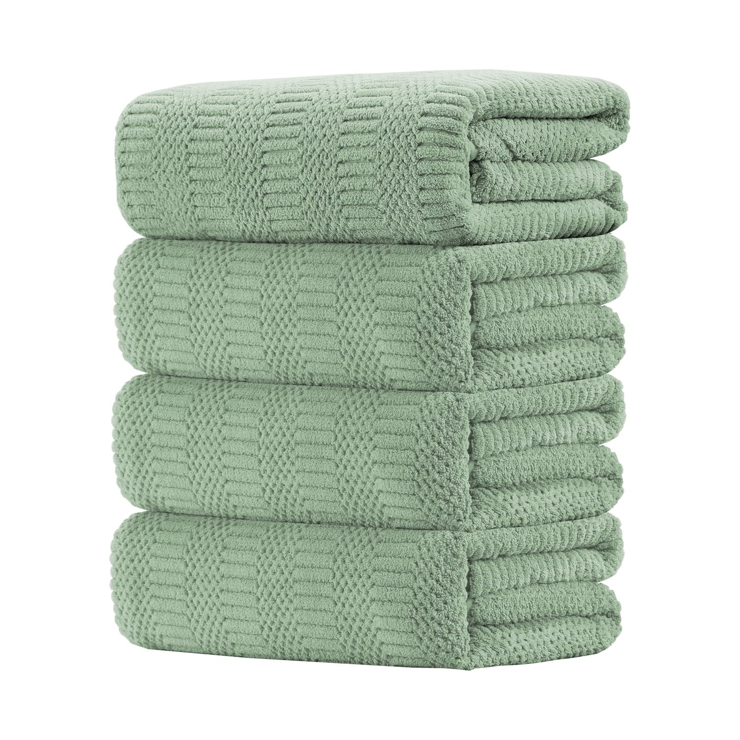 Bathroom Towel Set Dark Gray 4-Piece 700GSM Ultra Microfiber Bath Towel Set for Adult, Child and Senior