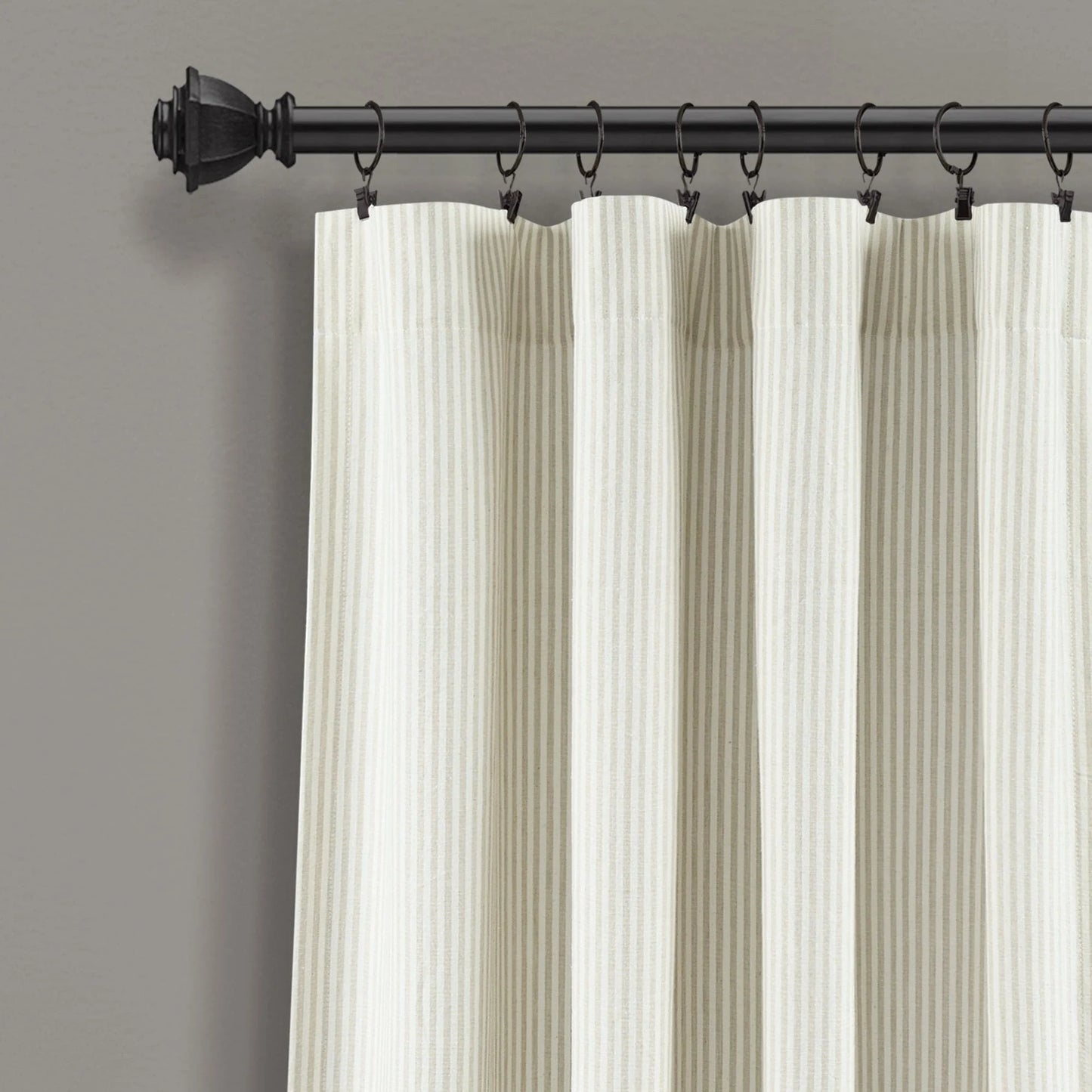 Tucker Stripe Window Curtain Panels - Gray - 84 X 40