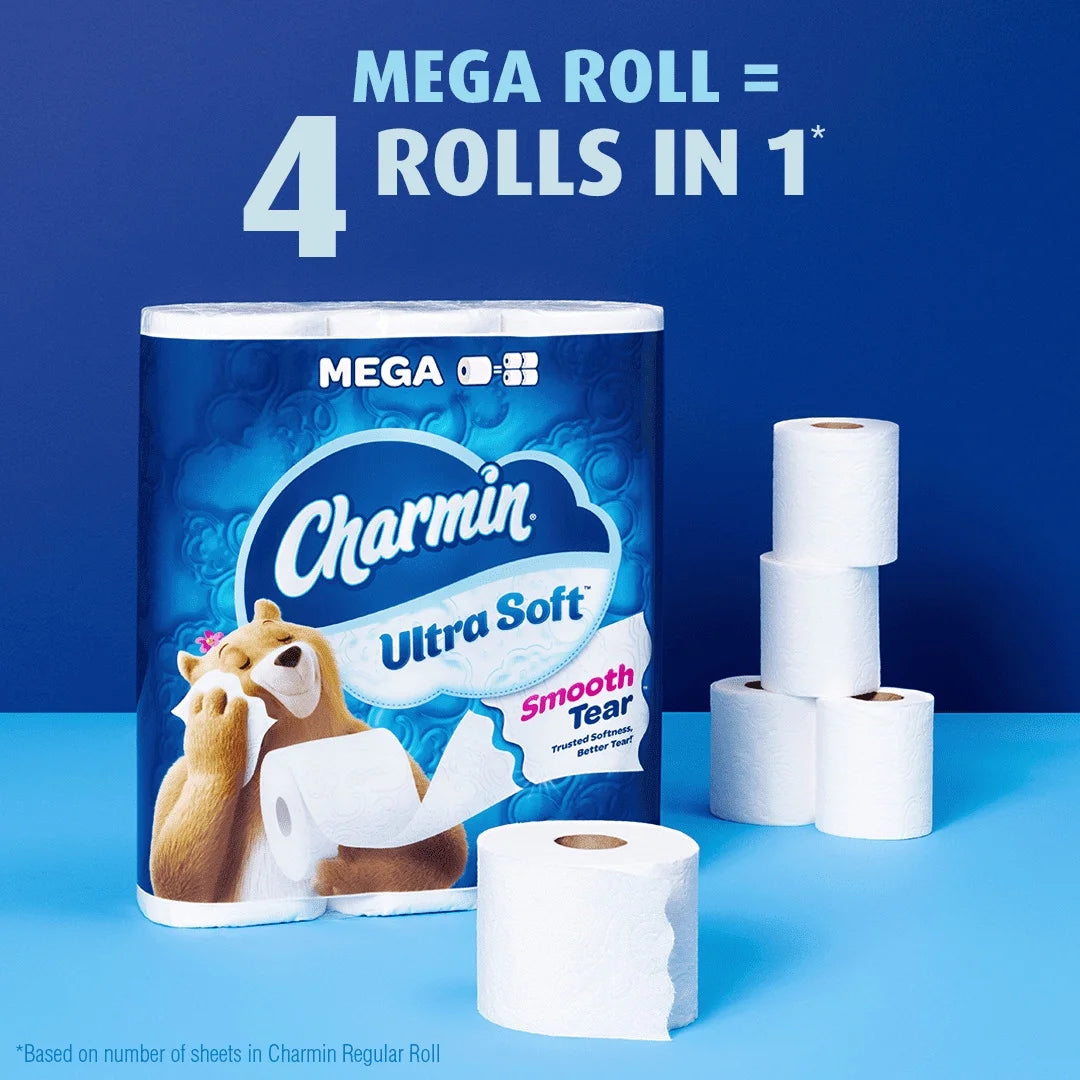 Toilet Paper Ultra Soft, 6 Mega Rolls
