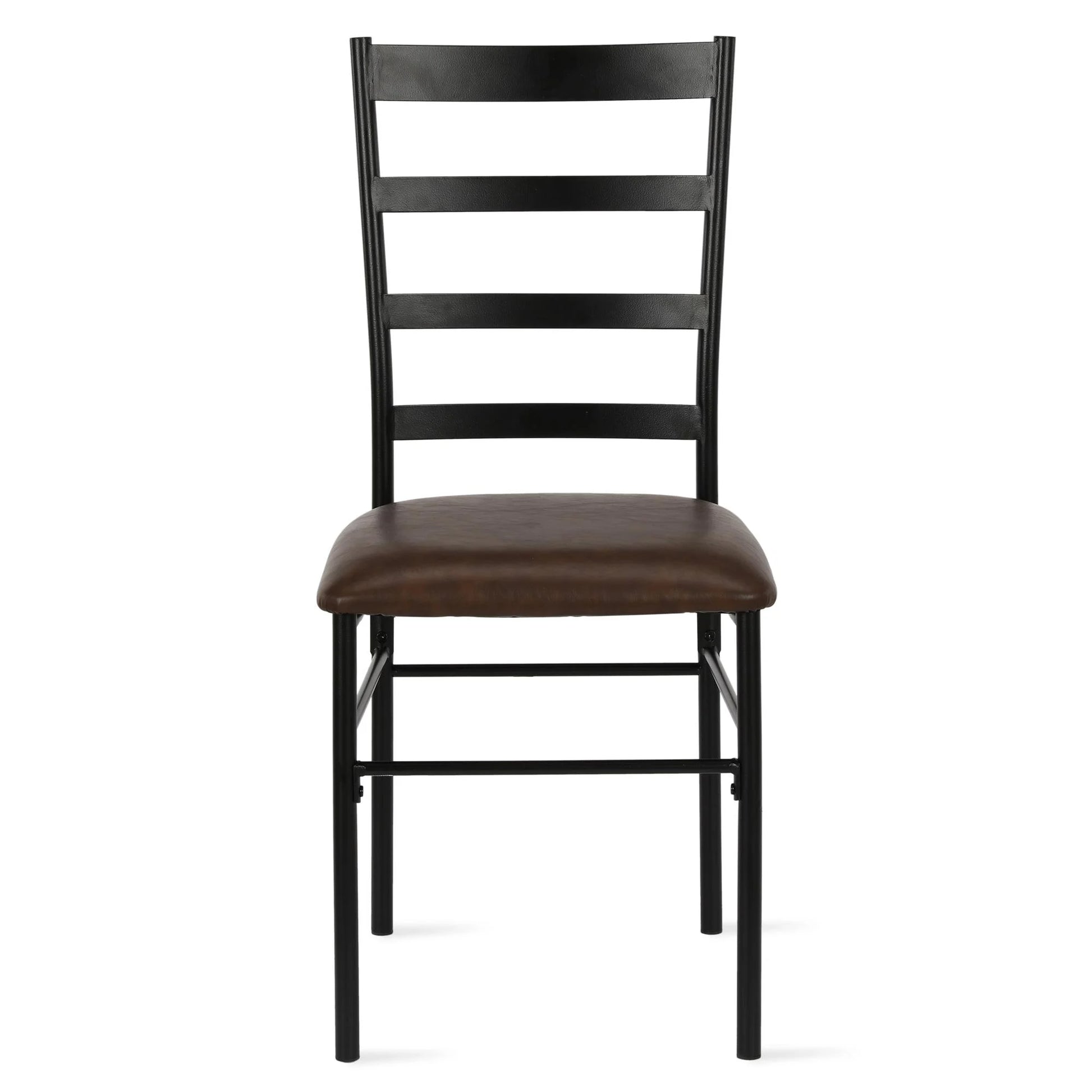5-Piece Wood & Metal Dining Room Set, Seats 4, Canyon Walnut & Black