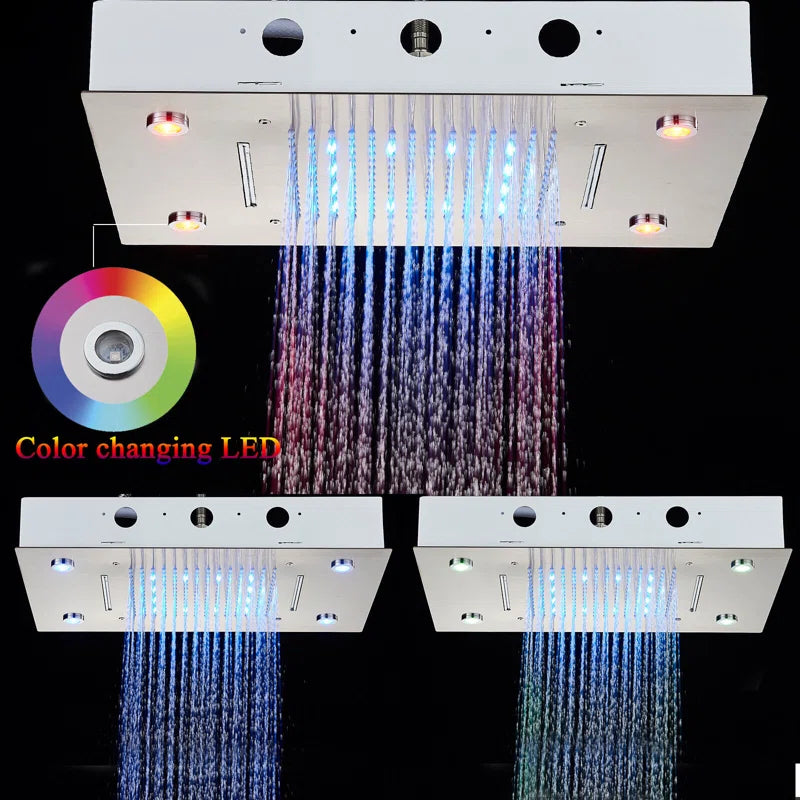 Rain Fixed Shower Head 2.5 GPM GPM with Self-Cleaning