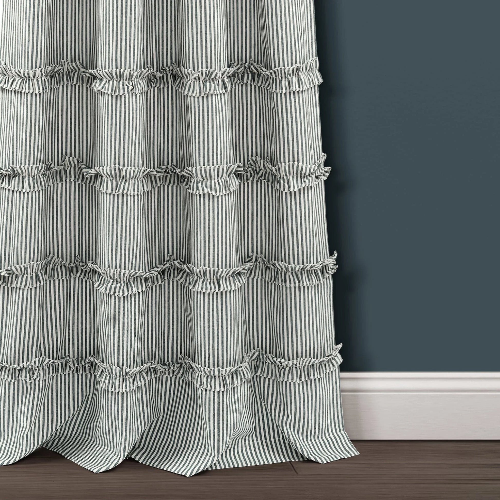 Tucker Stripe Window Curtain Panels - Gray - 84 X 40