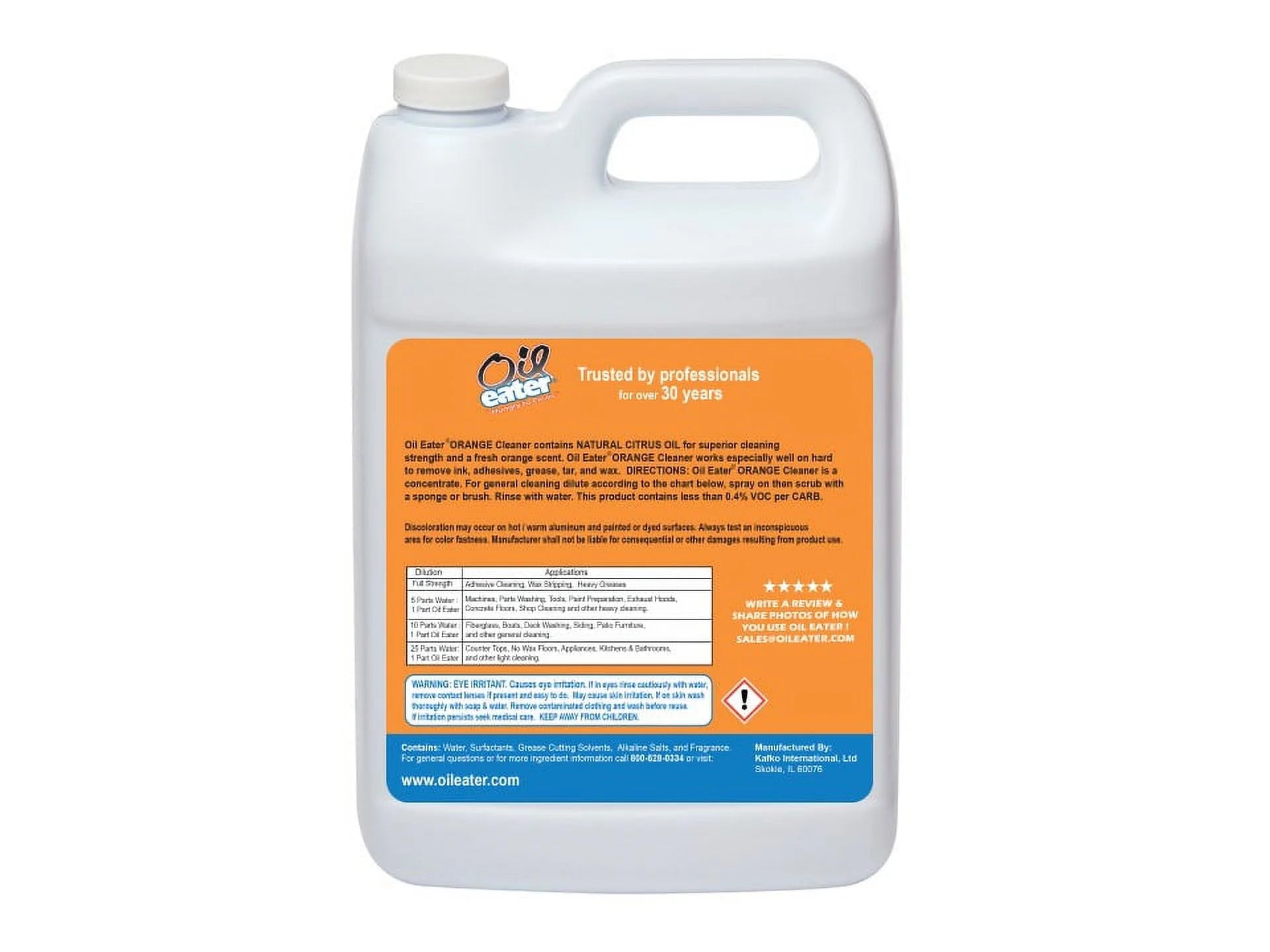 1 Gallon Orange Cleaner Degreaser Concentrate All-Purpose Cleaning, All Vehicle, Parts, Tools & Equipment, Easy Ship Packaging