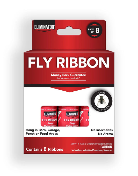 Non-Toxic Fly Ribbon, 8 Pack, Poison-Free Pest Control, Sticky Paper, Traps Flying Insects