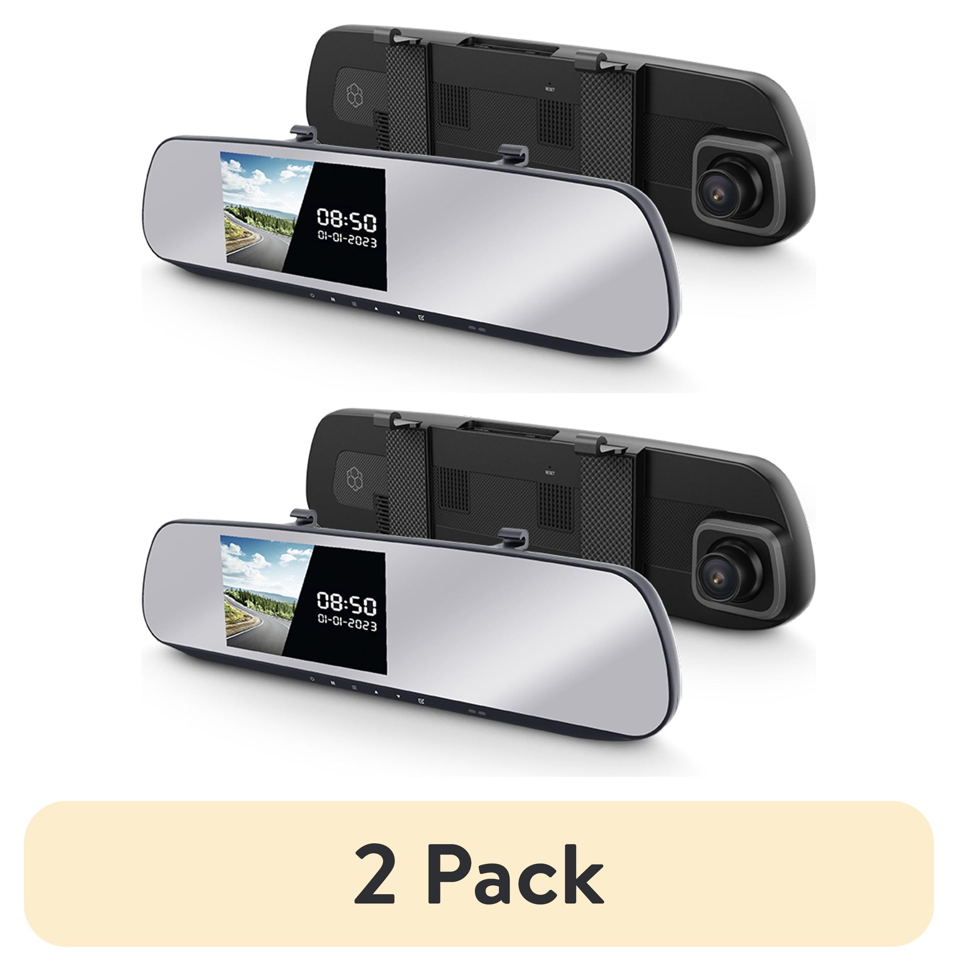 Roadcam Mirror 1080P Mirror Mount Dash Cam, Universal Compatibility with Smart G-Sensor, 4.7" Monitor, Adjustable Lens, Wide Angle View, BT533147