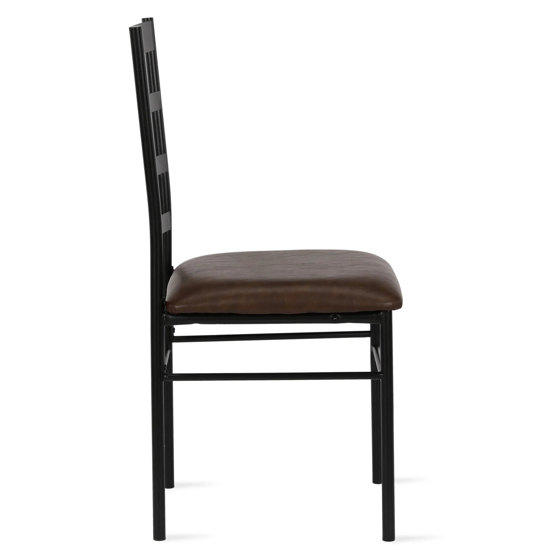 5-Piece Wood & Metal Dining Room Set, Seats 4, Canyon Walnut & Black