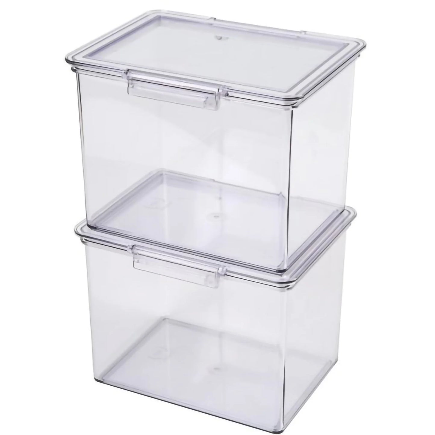 XL Canisters Clear Plastic Food Storage Containers, Pack of 2
