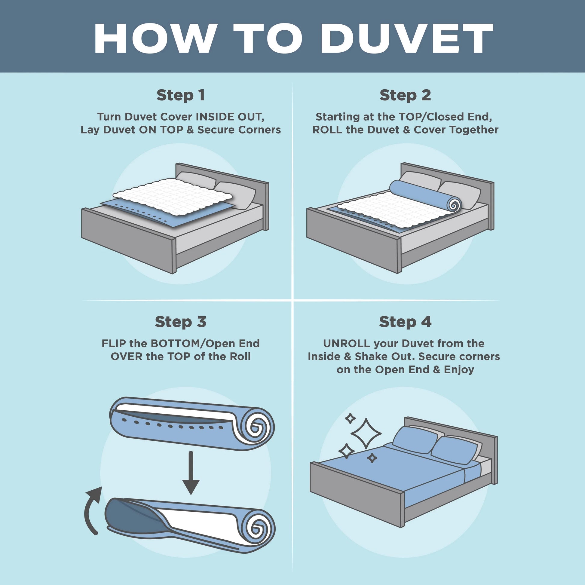 3-Piece Navy Linen Duvet Cover Set, Full/Queen