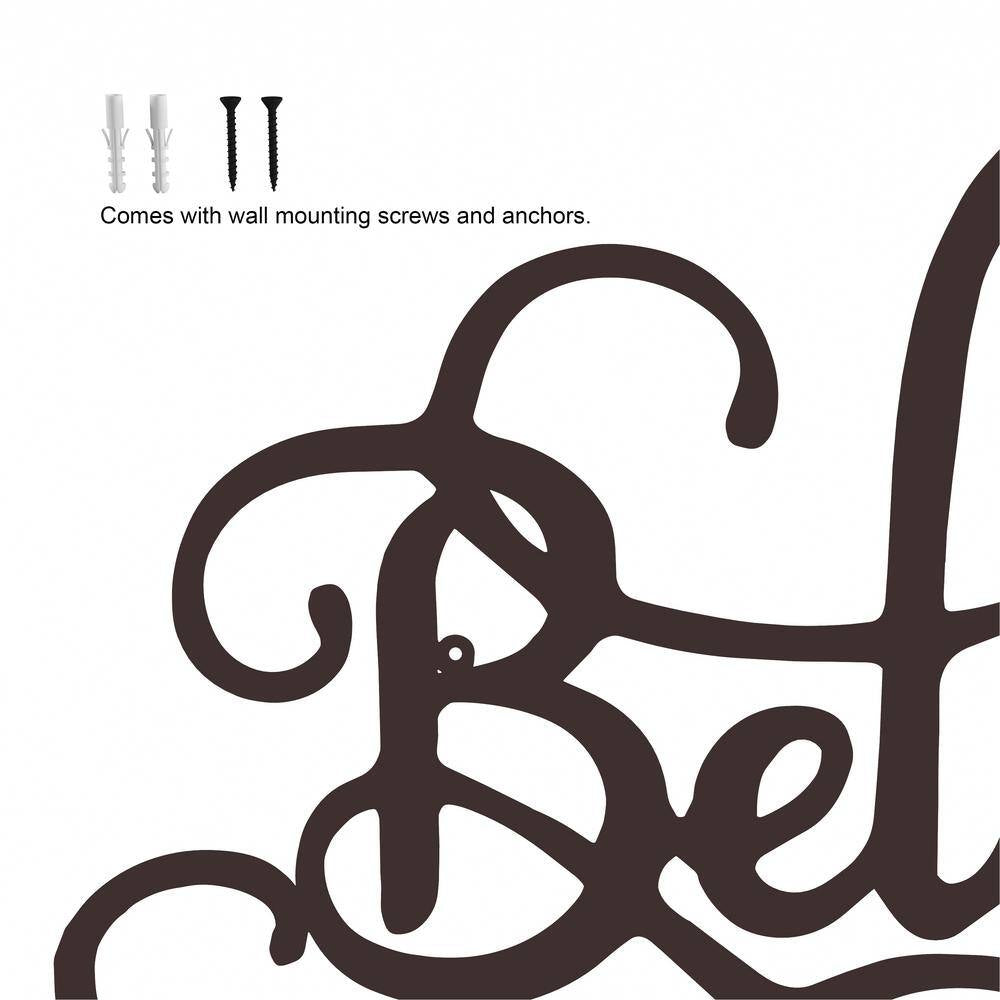 "Believe" Metal Cutout Sign