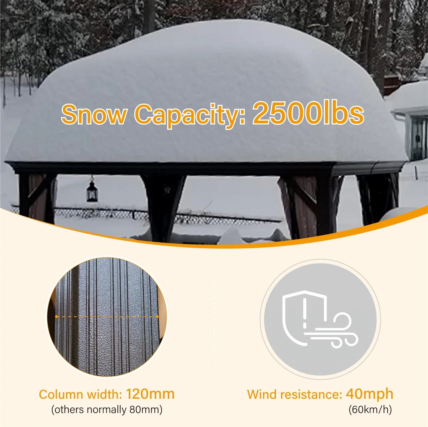 Summit Living 10' X 12' Outdoor Hardtop Gazebo Aluminum Frame Galvanized Steel Double Roof Patio Gazebo with Netting and Curtains Brown