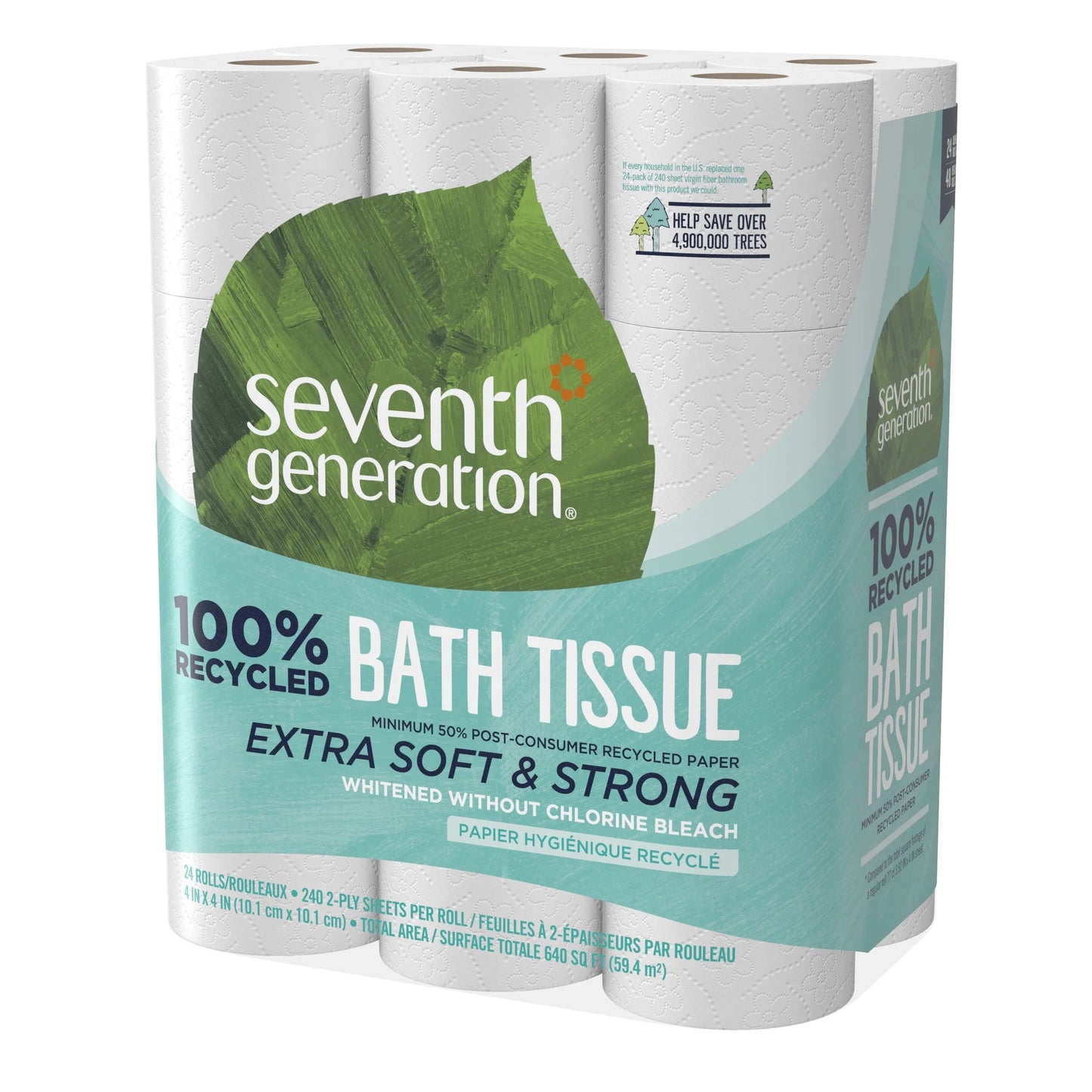 White Bathroom Tissue 2-Ply Toilet Paper, 24 Count
