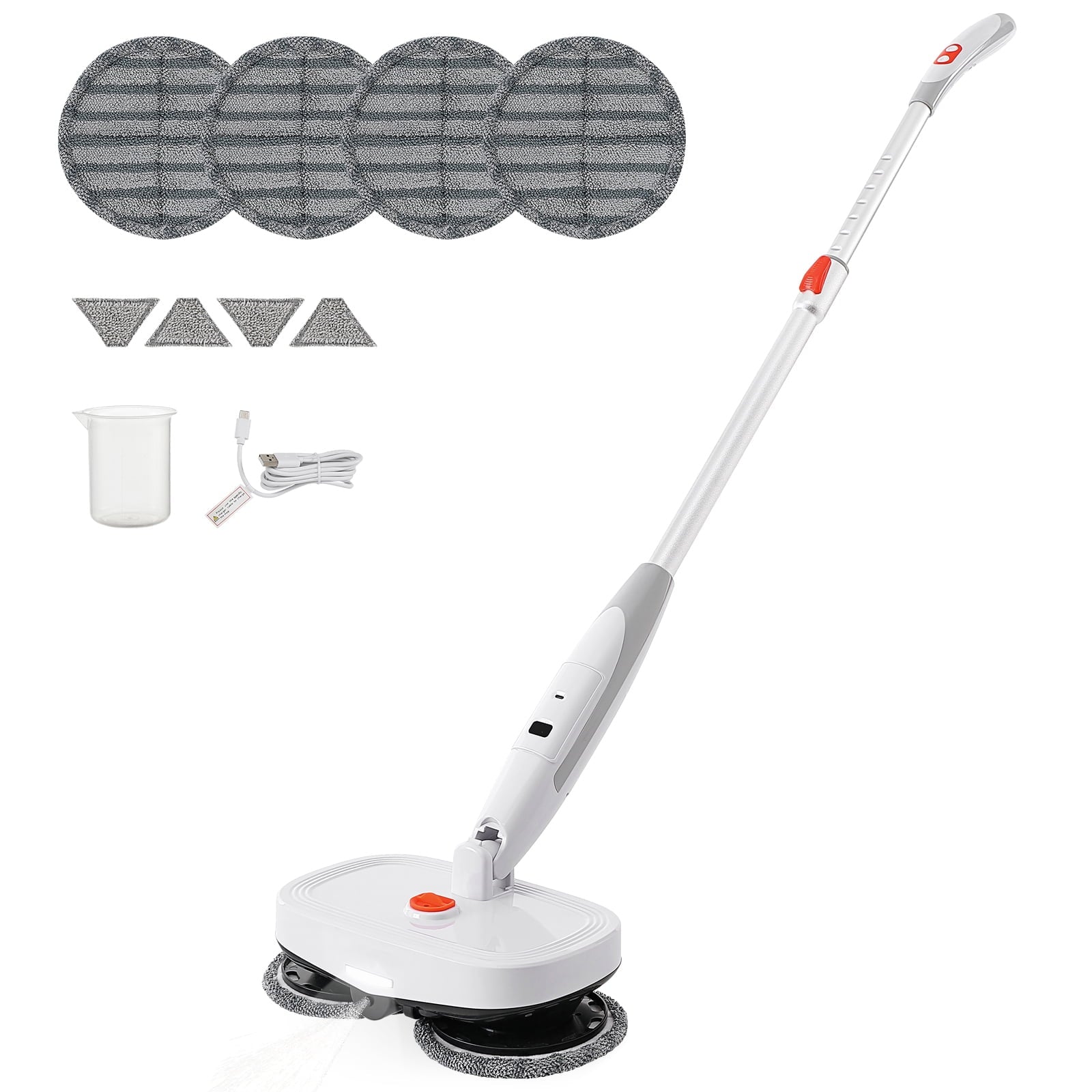 Cordless Electric Mop Electric Spin Mop with LED Headlight and Water Spray