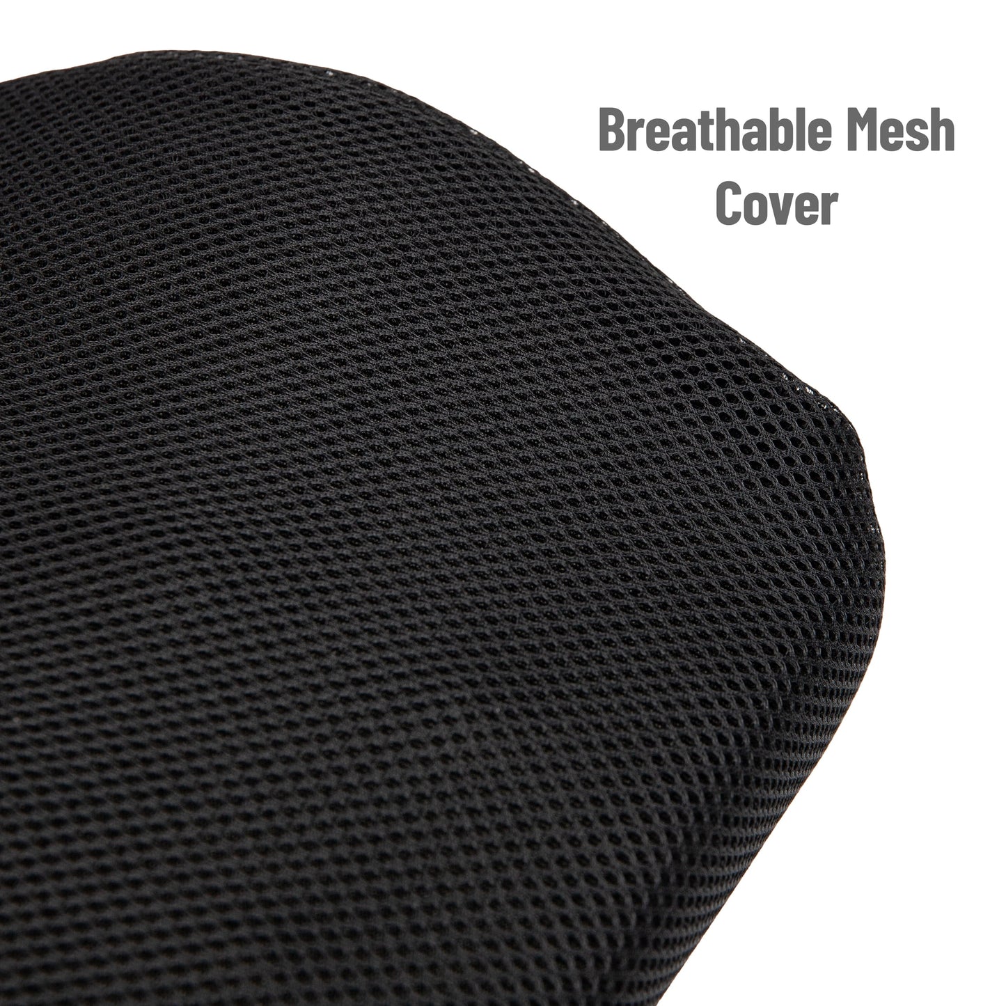 Ergonomic Lower Back Cushion, Office Chair Support, Foam, 17"L X 14.75"W X 5"Height, Black