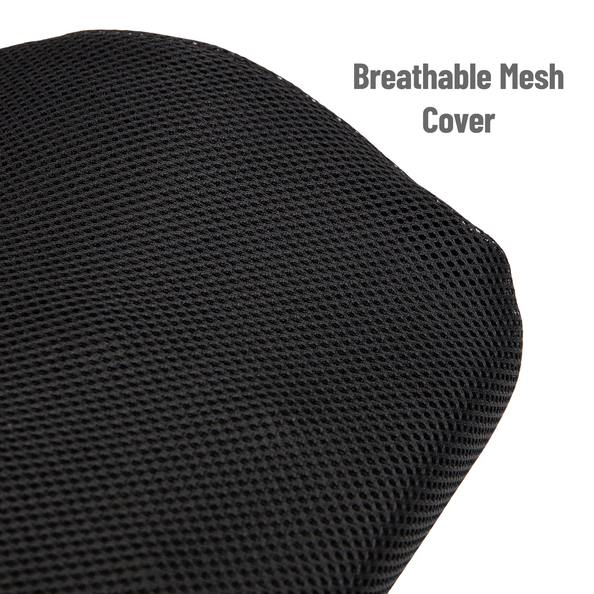 Ergonomic Lower Back Cushion, Office Chair Support, Foam, 17"L X 14.75"W X 5"Height, Black