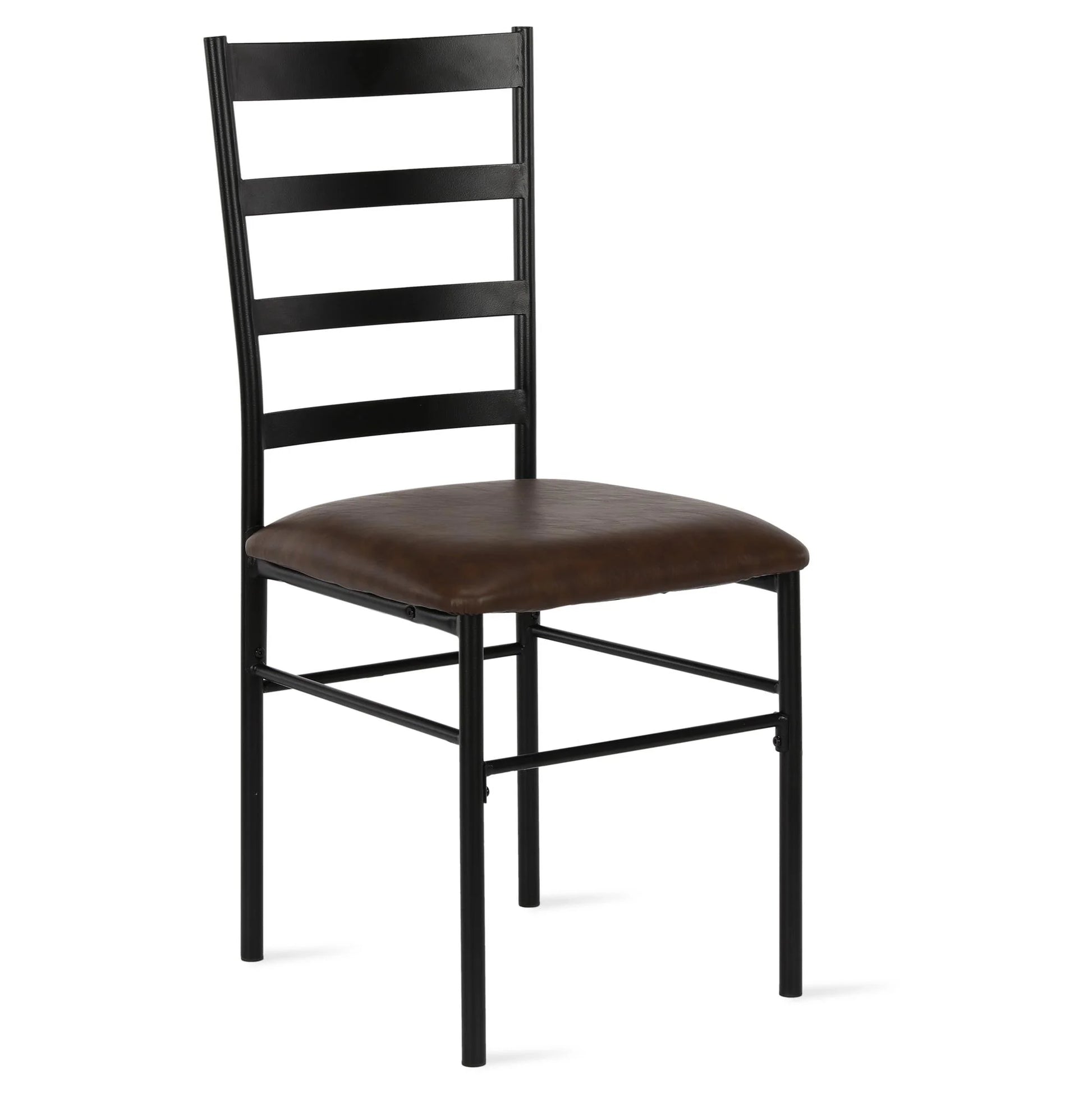 5-Piece Wood & Metal Dining Room Set, Seats 4, Canyon Walnut & Black