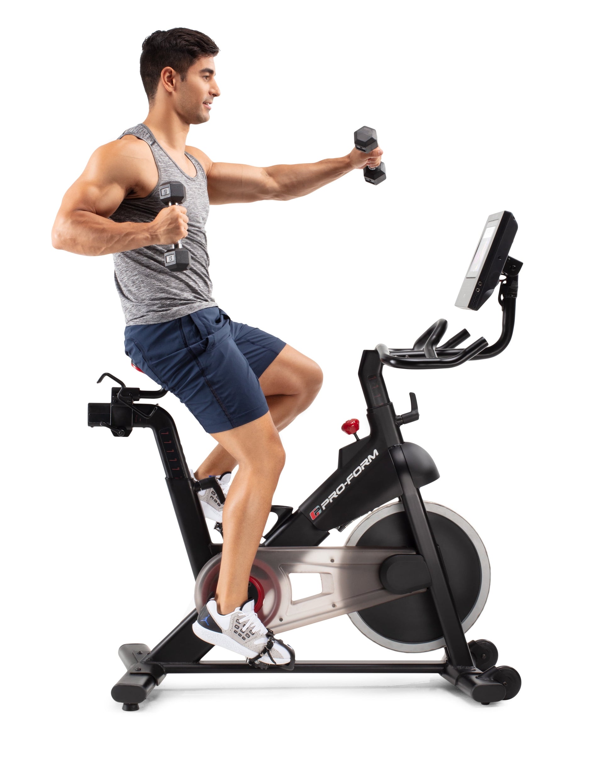 SMART Power 10.0 Exercise Bike with 10” HD Touchscreen and 30-Day Ifit Membership for Studio Classes & Global Workouts