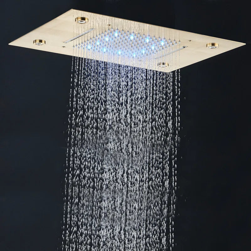Rain Fixed Shower Head 2.5 GPM GPM with Self-Cleaning