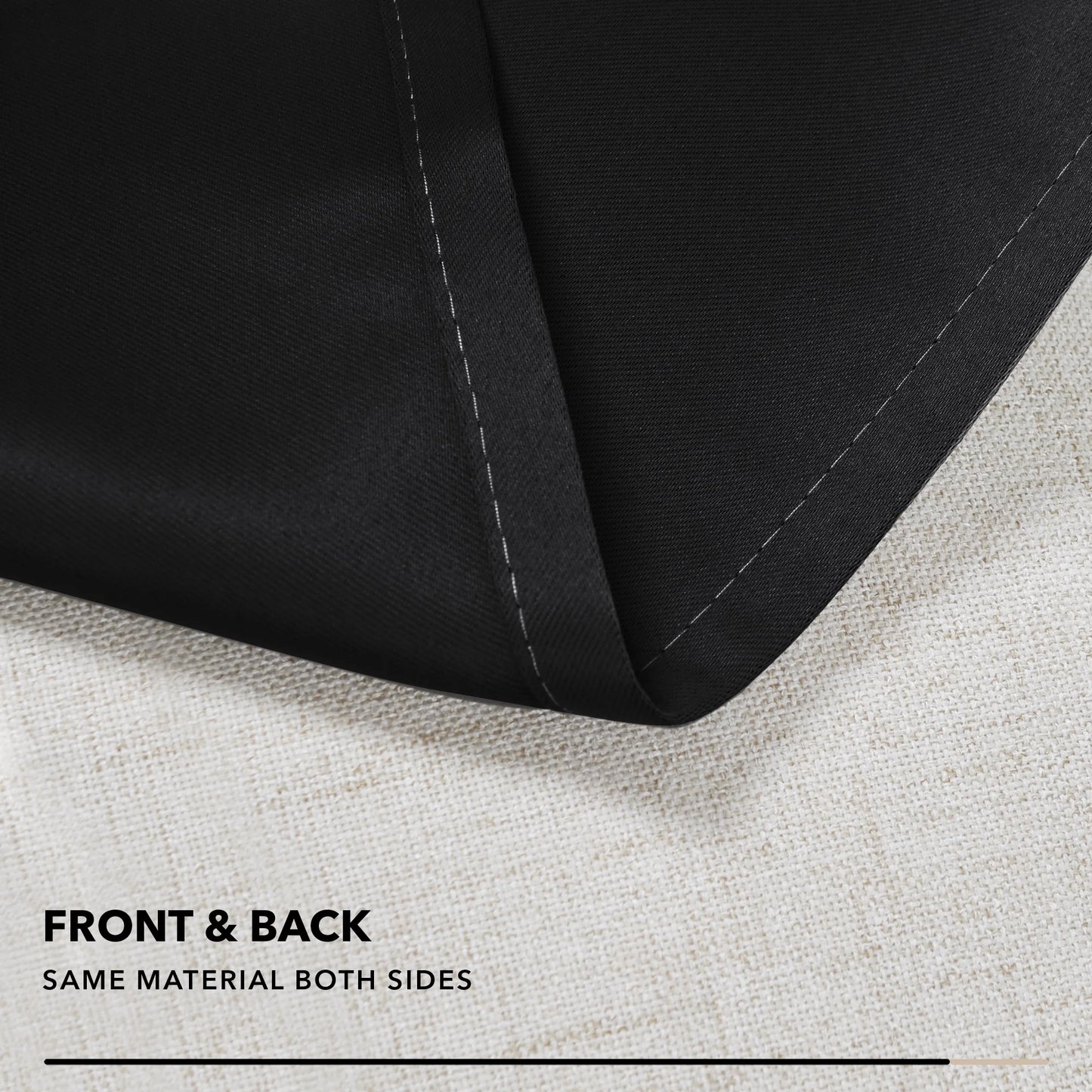 Blackout Curtains Rod Pocket Solid Thermal Insulated Curtains & Drapes for Bedroom 2 Panels, 42 X 63 Inch , Black