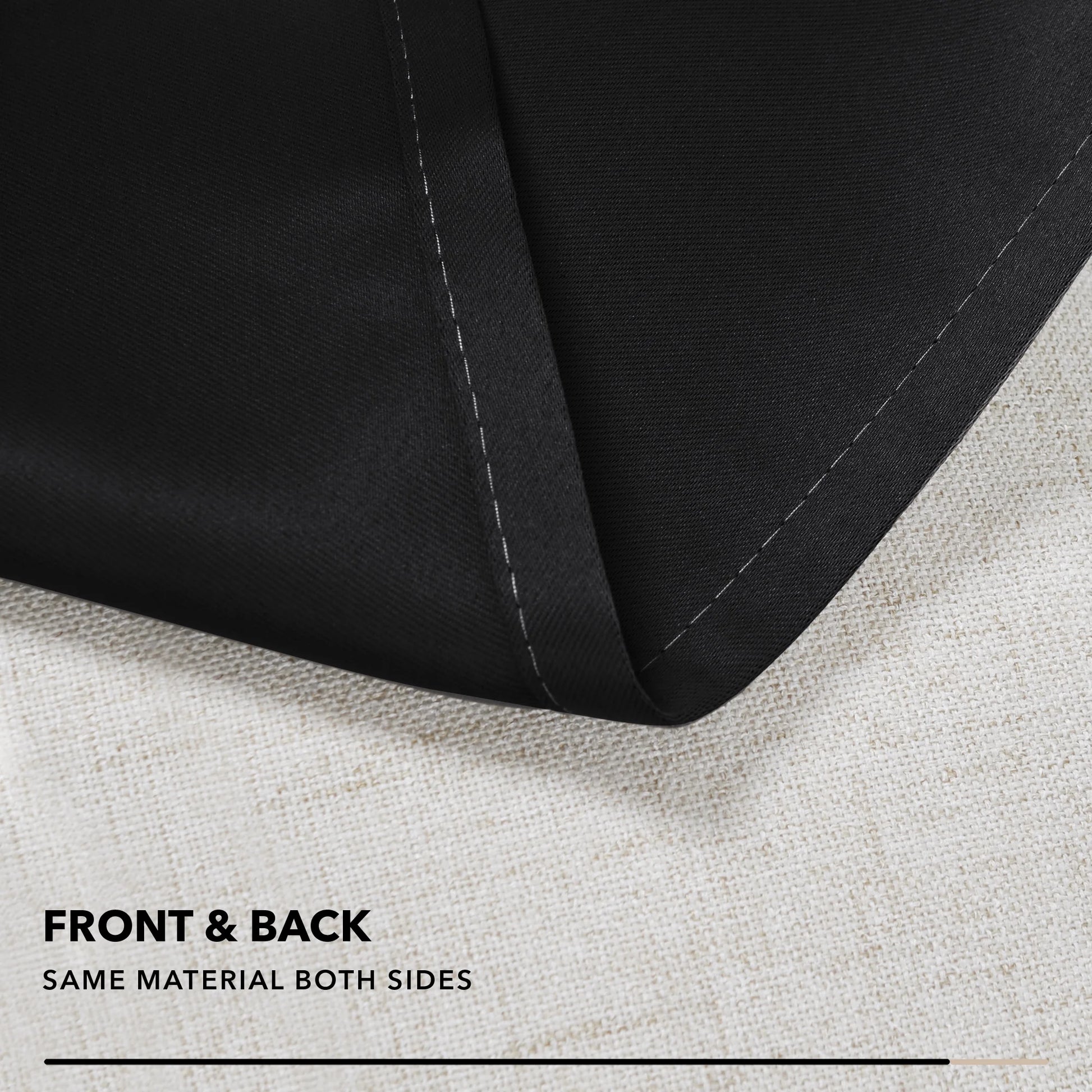 Blackout Curtains Rod Pocket Solid Thermal Insulated Curtains & Drapes for Bedroom 2 Panels, 42 X 63 Inch , Black