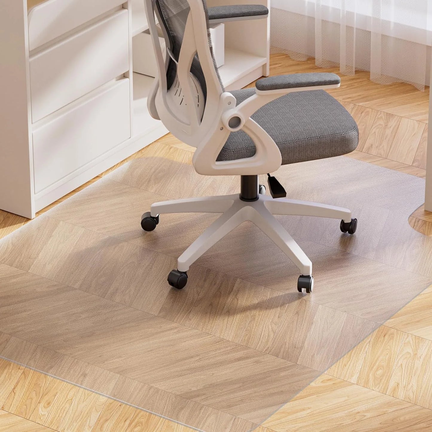 Chair Mat for Hardwood Floor,  48"×36" PVC Computer Chair Mat, Office Floor Protector for Rolling Chair, Clear