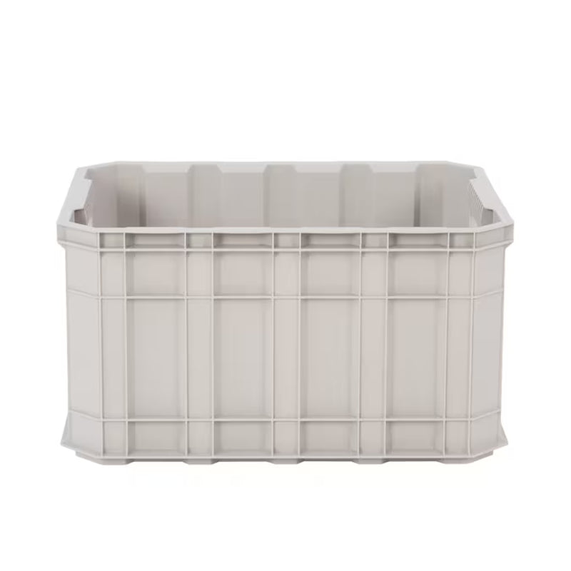 Grey Heavy Duty Stackable Tote Medium 8.5 -Gallons ( 34 -Quarts ) 