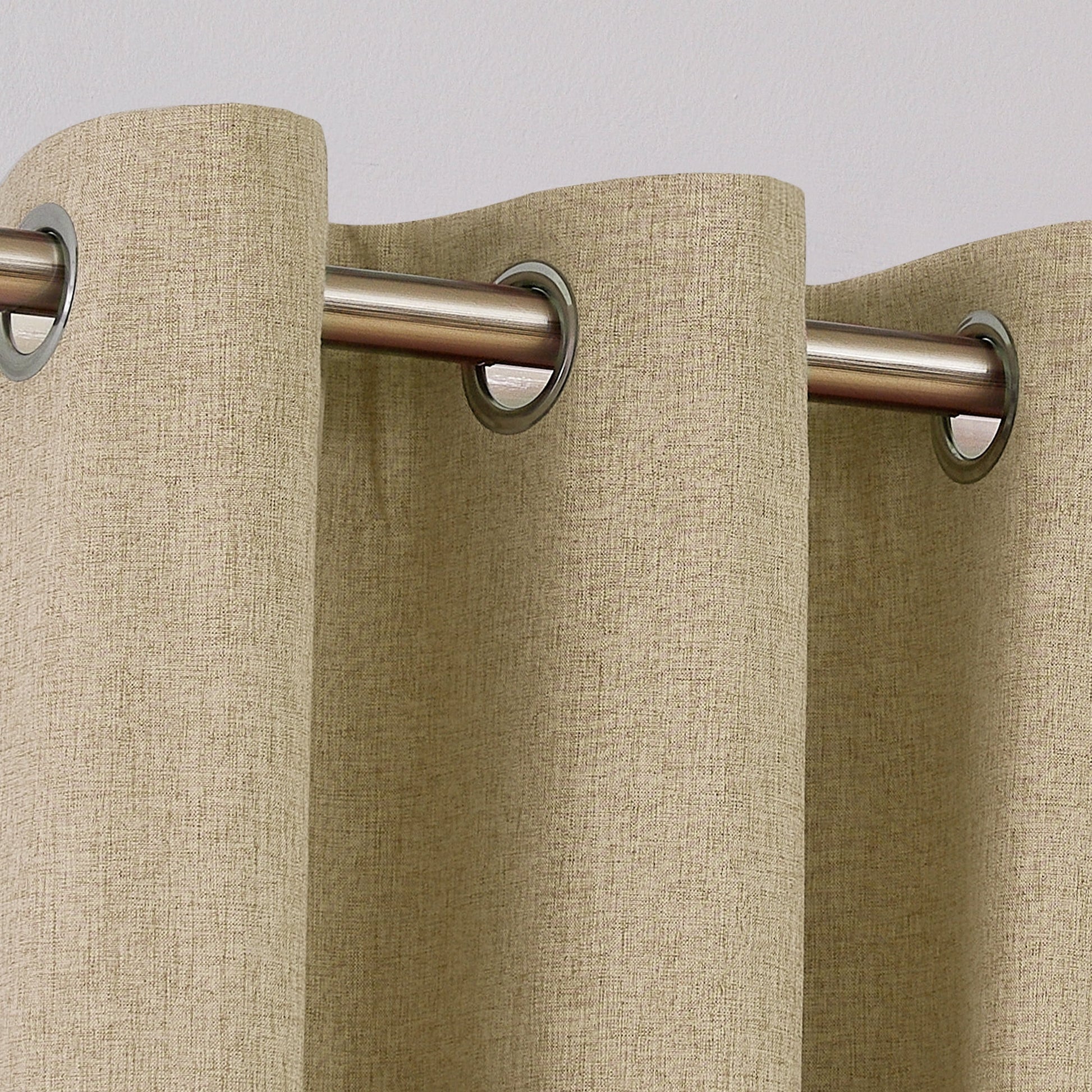Total Blackout Curtains 2 Panels, Grommet Curtains Total Light Blocking Curtain, Soundproof Curtains for Bedroom (Khaki, 42W X 95L Inch)