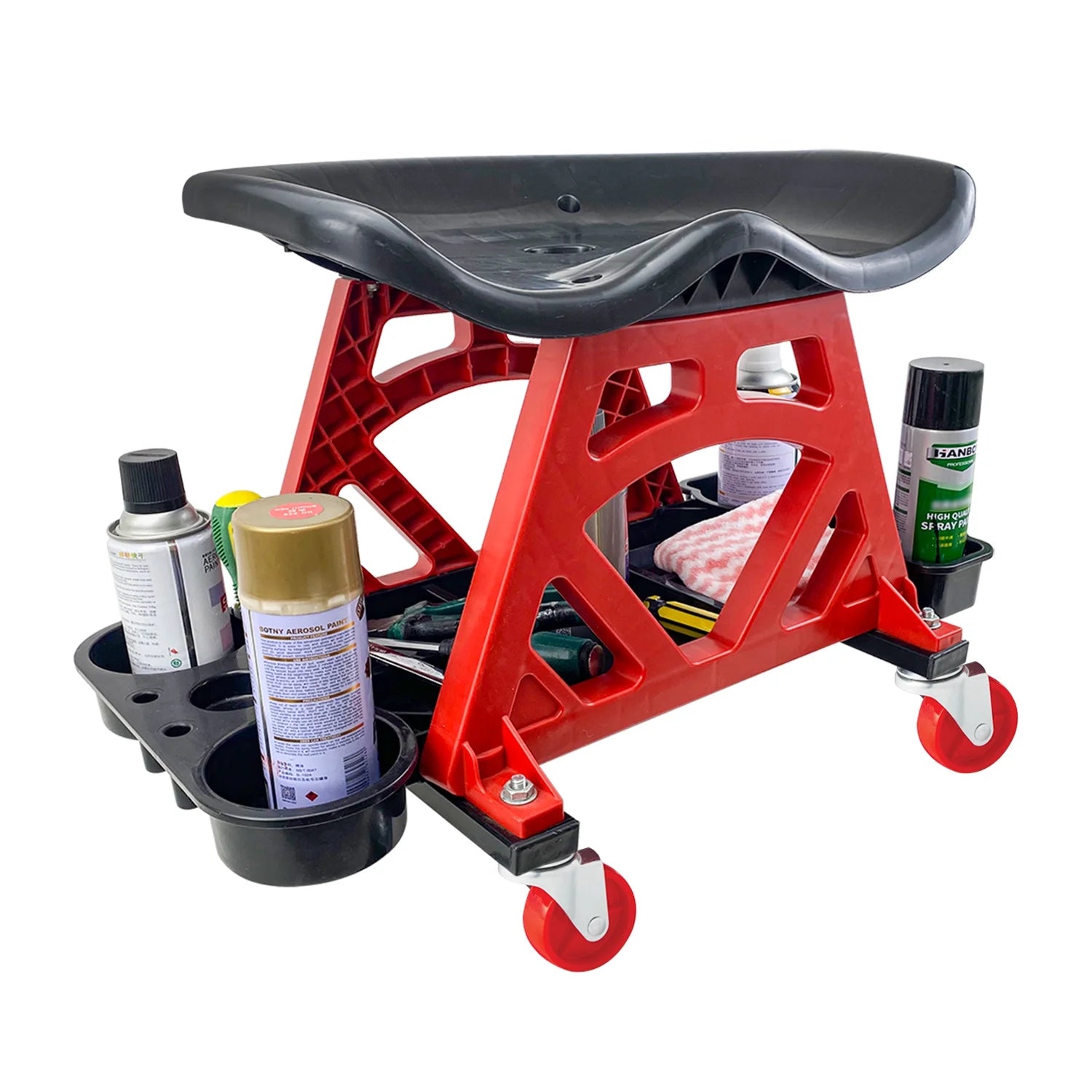 Heavy Duty Red and Black Detailing Seat 1 Set Pack