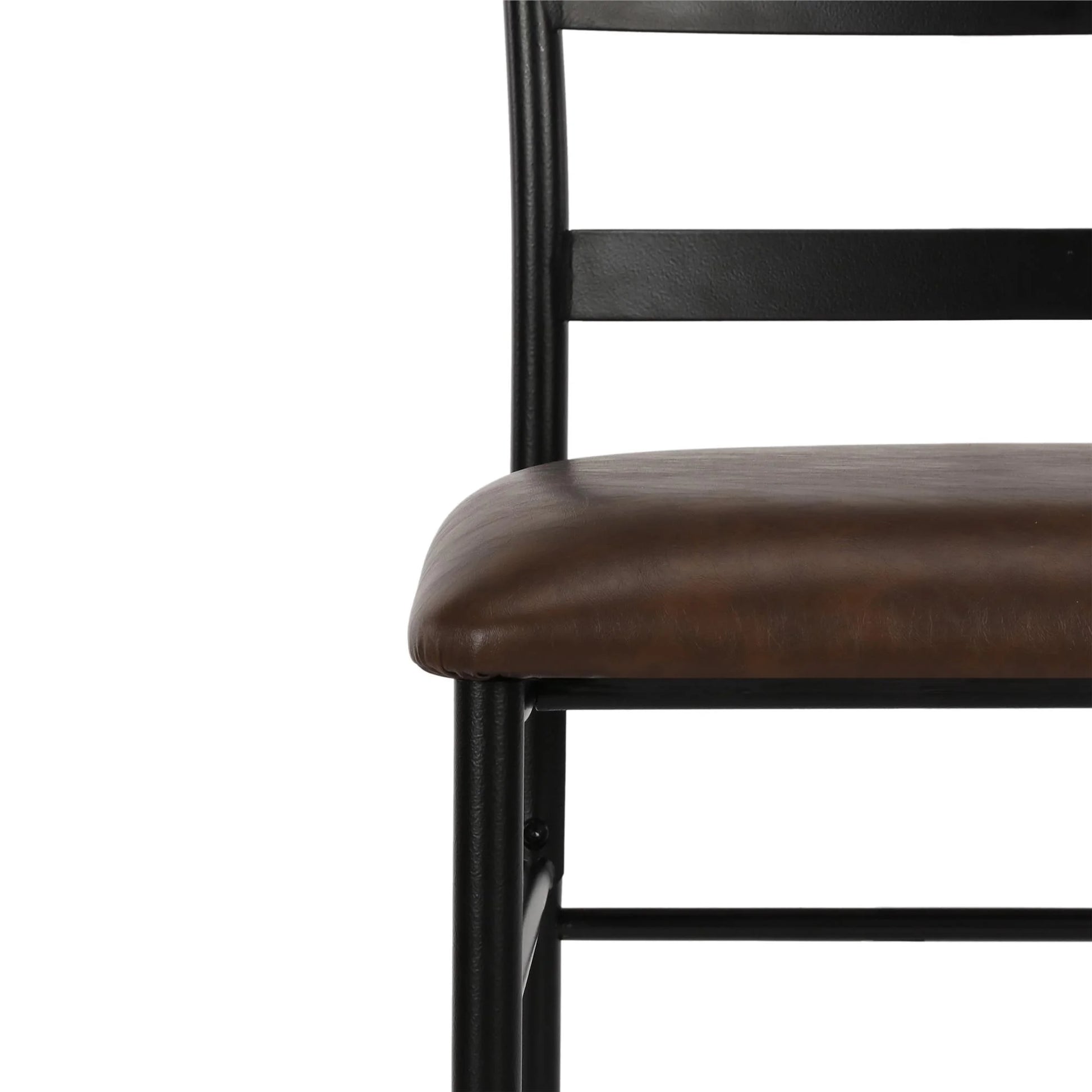 5-Piece Wood & Metal Dining Room Set, Seats 4, Canyon Walnut & Black
