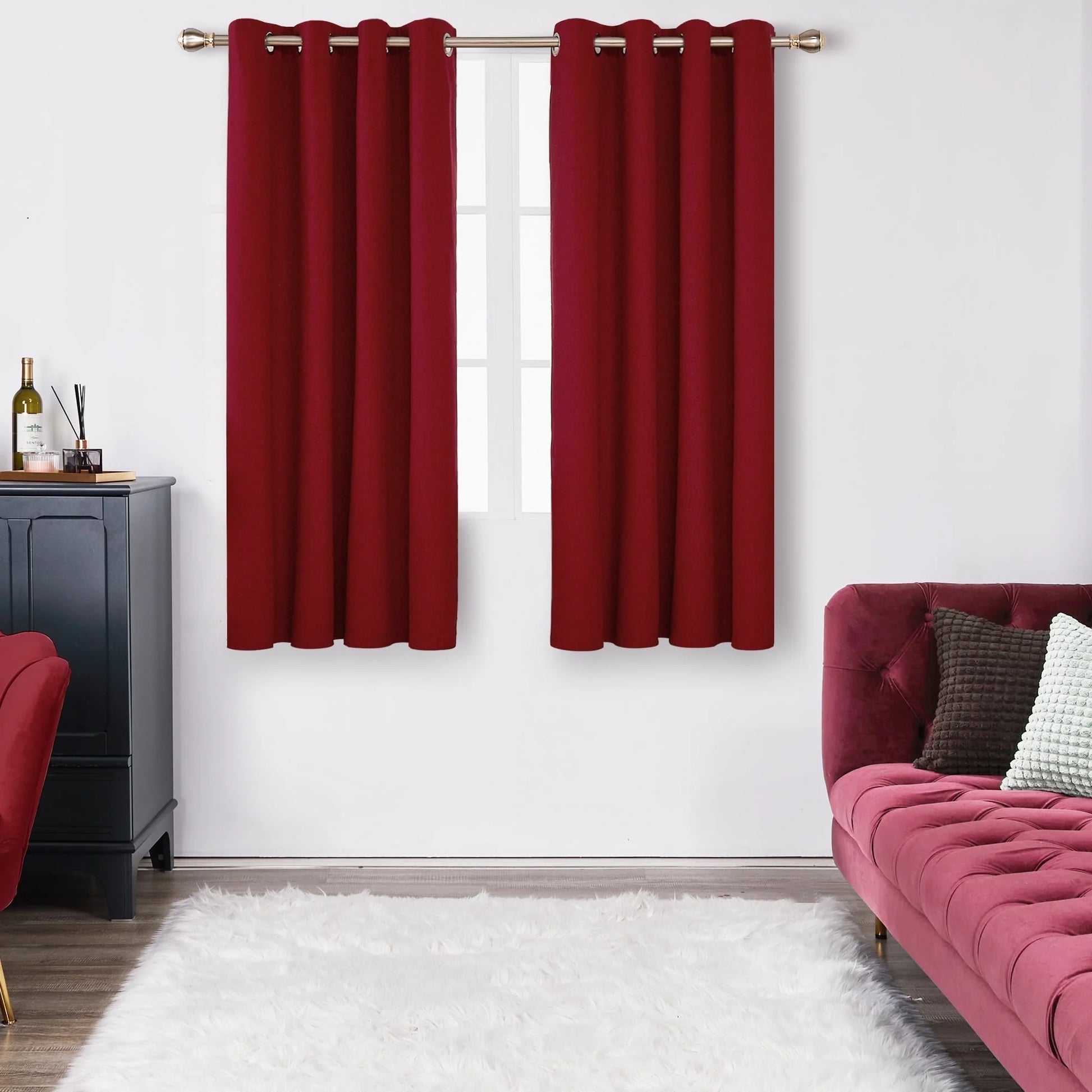 Total Blackout Curtains 2 Panels, Grommet Curtains Total Light Blocking Curtain, Soundproof Curtains for Bedroom (Khaki, 42W X 95L Inch)