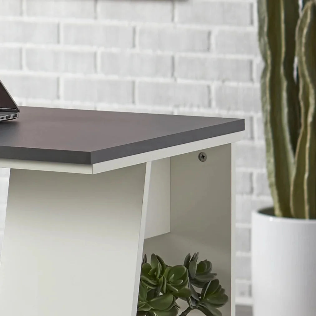 Como Writing Desk with 3 Storage Drawers, Multiple Colors