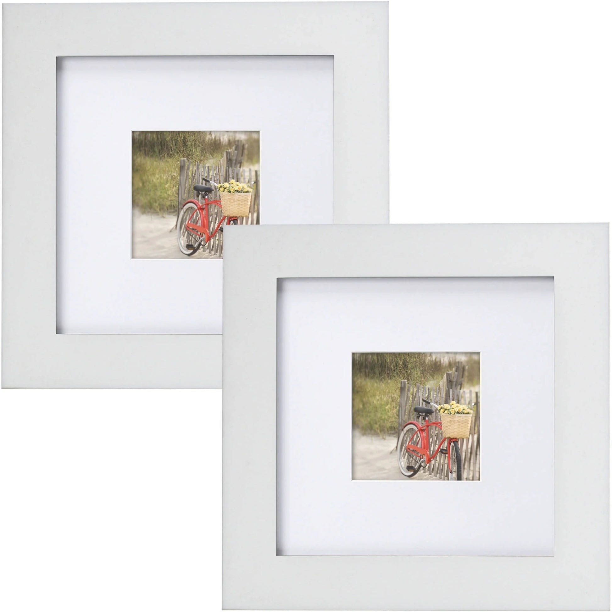Museum 8X10 Matted to 5X7 Flat Wide Gallery Picture Frame, Mahogany, Set of 2