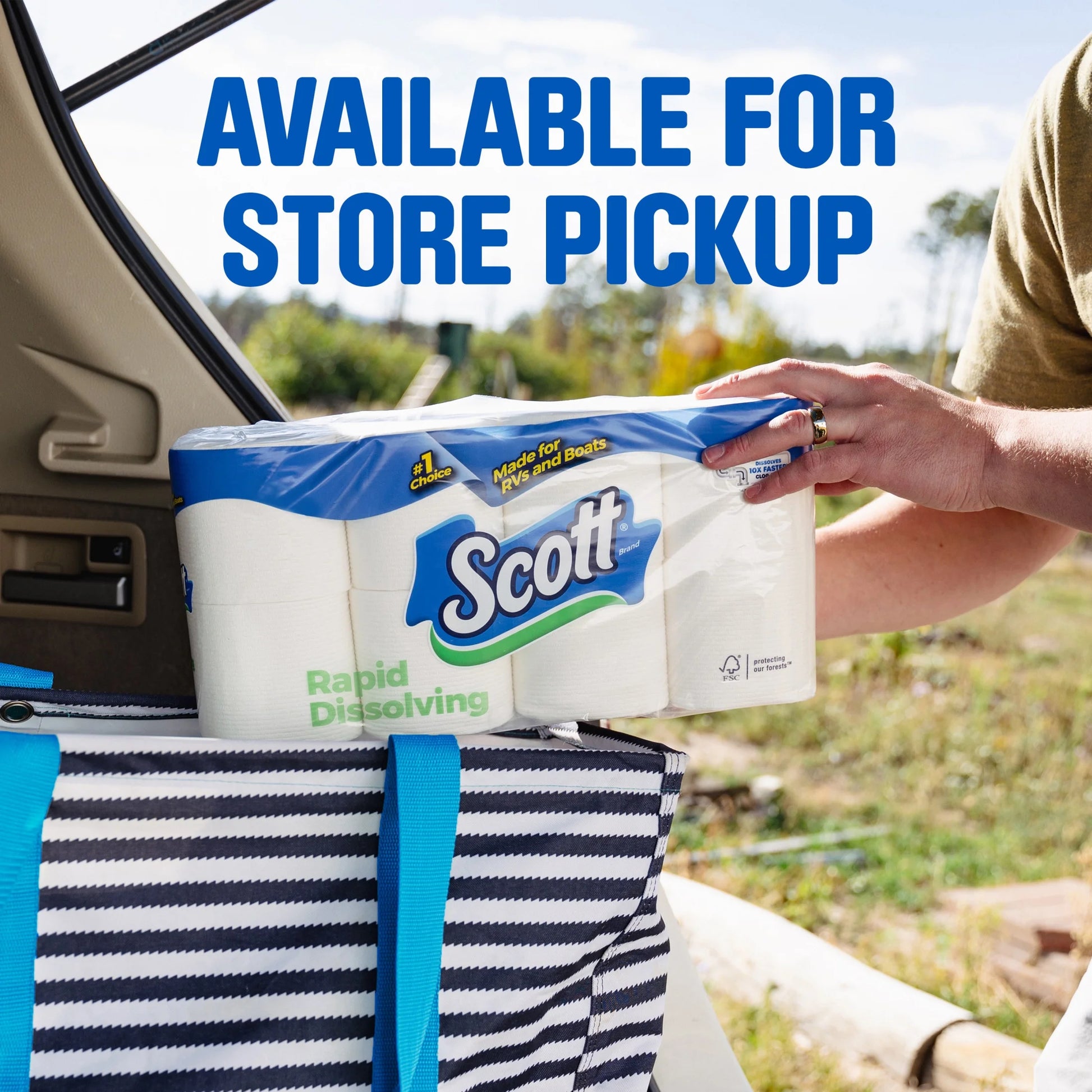 Rapid-Dissolving Toilet Paper for Rvs & Boats, 8 Double Rolls
