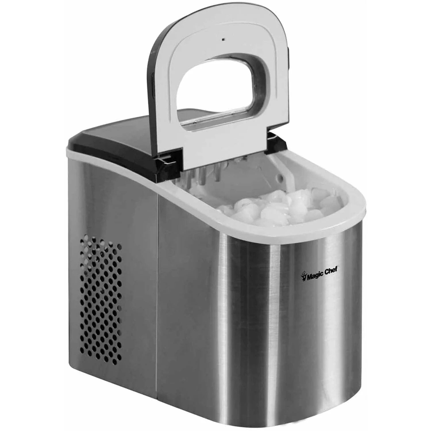 27 Lb Capacity Portable Countertop Ice Maker, Stainless Steel (Bullet Ice)