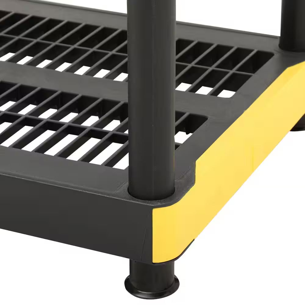 5-Tier Easy Assembly Multi-Purpose Plastic Garage Storage Shelving Unit in Black (36 In. W X 74 In. H X 18 In. D)