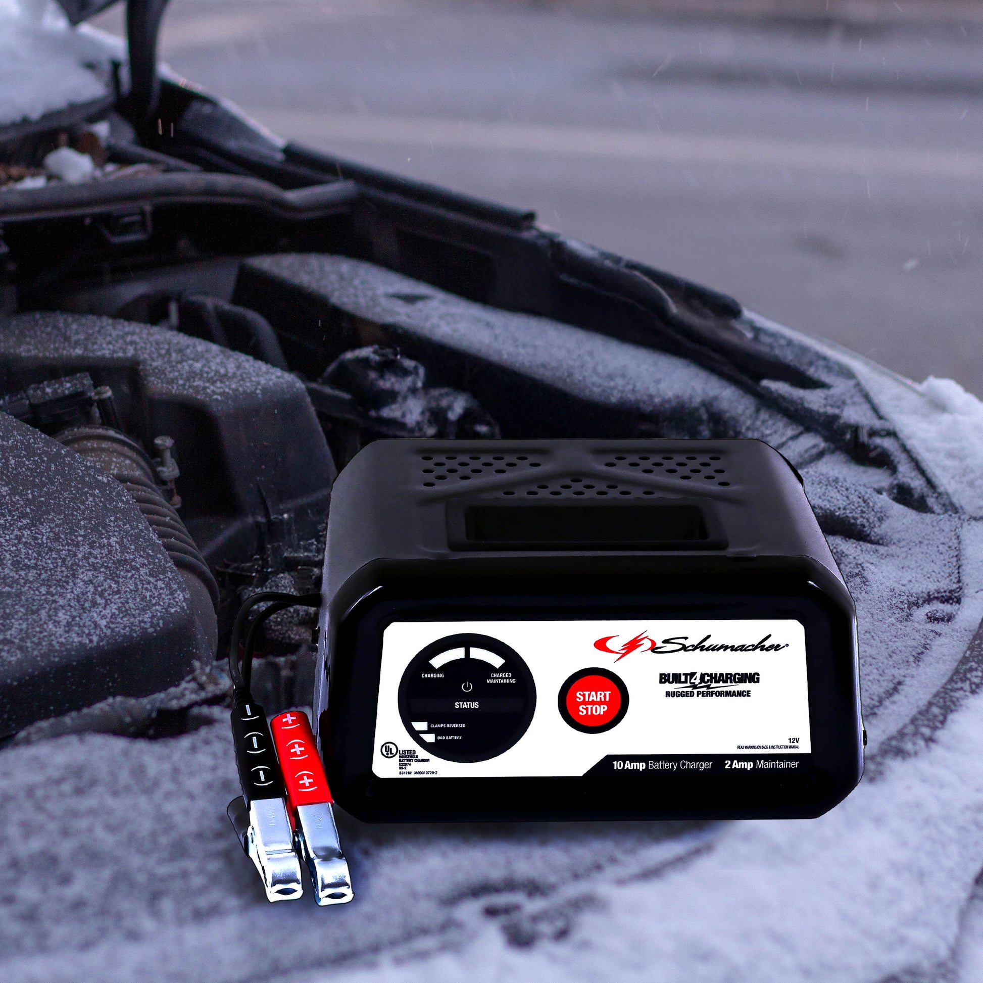 SC1282 3-In-1 12V Fully Automatic 10A Battery Charger and Maintainer