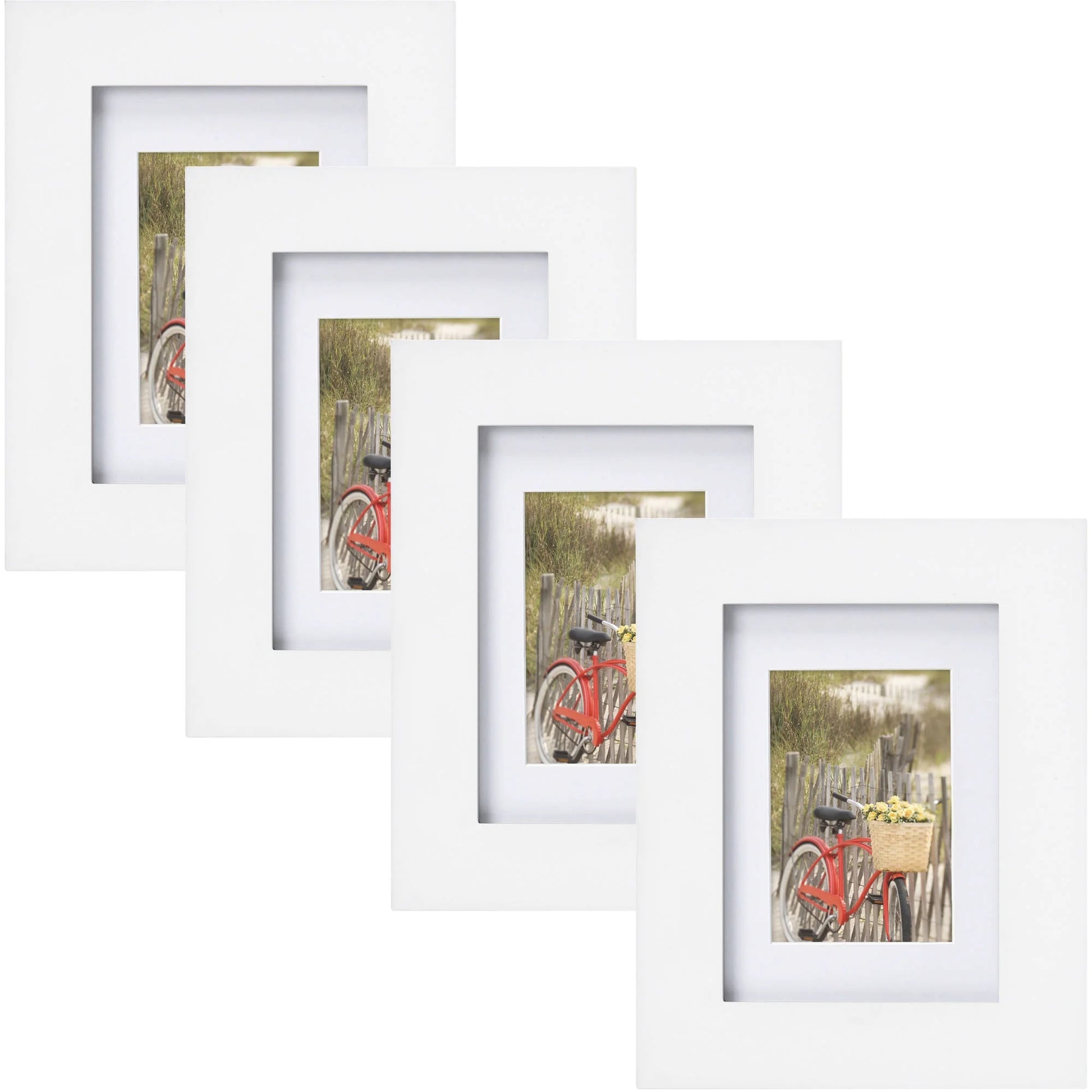 Museum 8X10 Matted to 5X7 Flat Wide Gallery Picture Frame, Mahogany, Set of 2