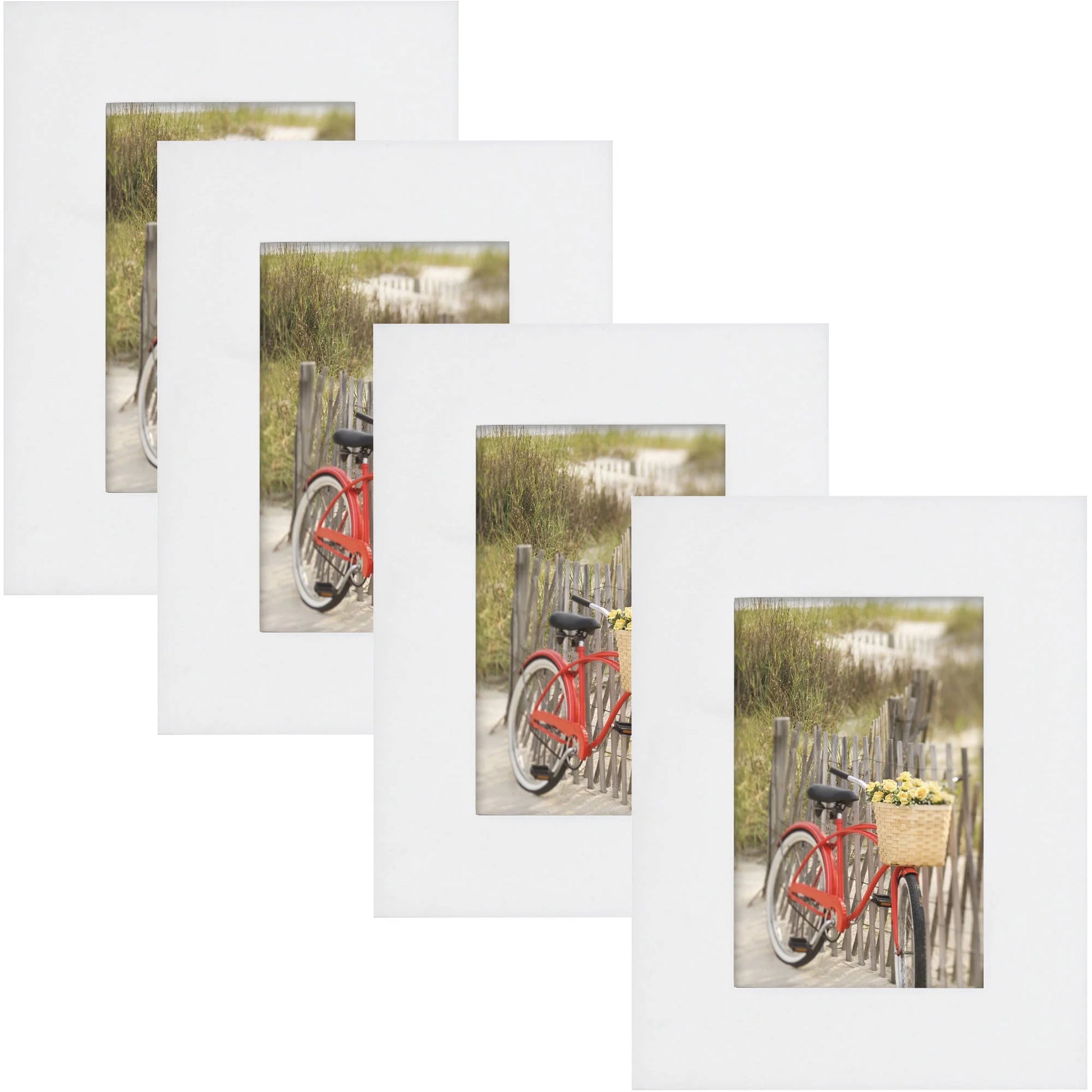 Museum 8X10 Matted to 5X7 Flat Wide Gallery Picture Frame, Mahogany, Set of 2